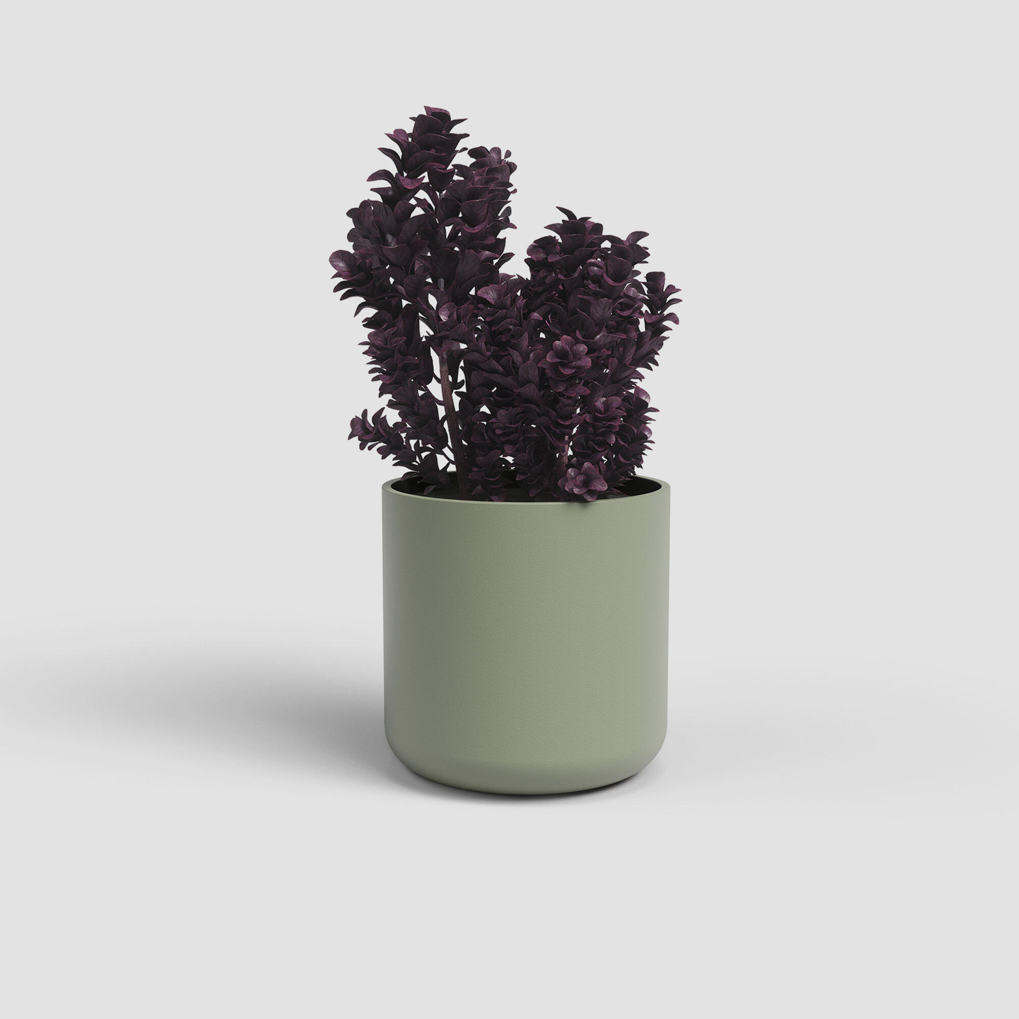 Maceta redonda de cerámica ARTEVASI Juno ø 9 cm y 8 cm altura verde - 2
