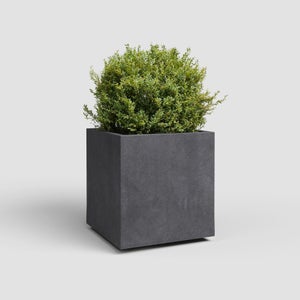Vaso Schio Cono In Resina Antracite 45x110cm