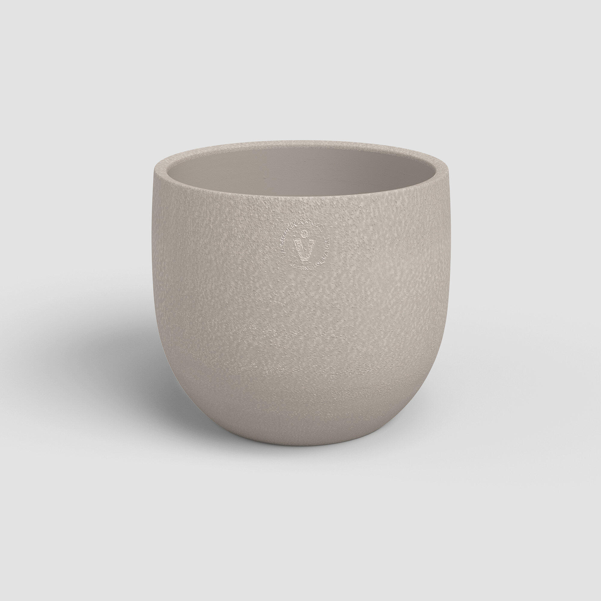 Maceta redonda de cerámica artevasi selene ø 25.5 cm y 25.5 cm altura beige