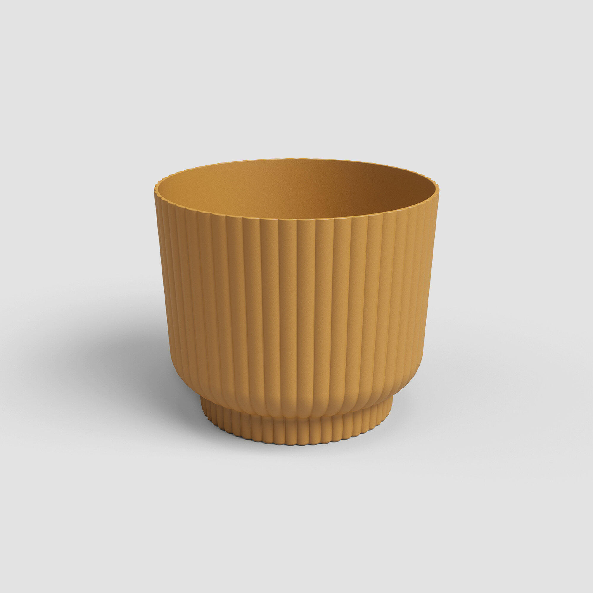 Vaso Miami ondulado ø16 cm amarelo Artevasi - 3