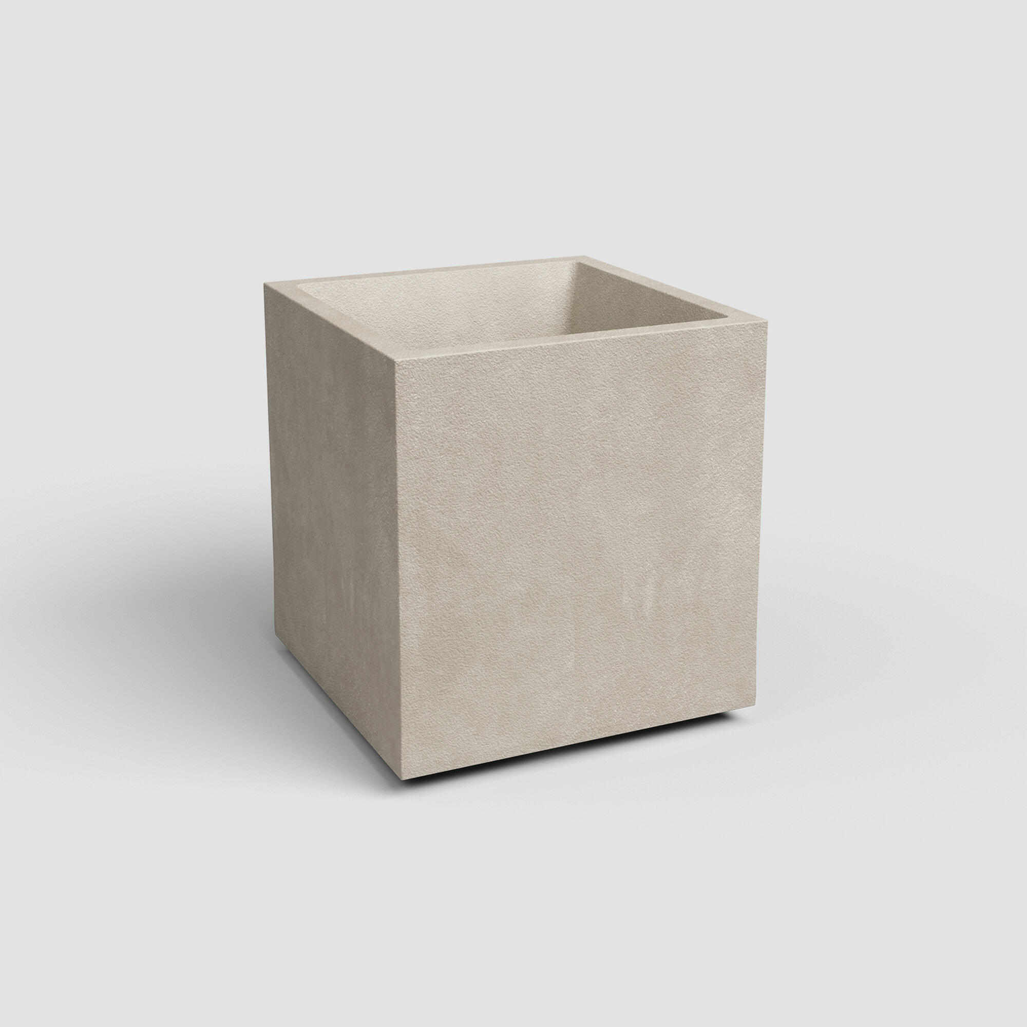 Maceta auto riego cúbica de polipropileno artevasi sydney 39.5 x 43 x 39.5 cm beige mate
