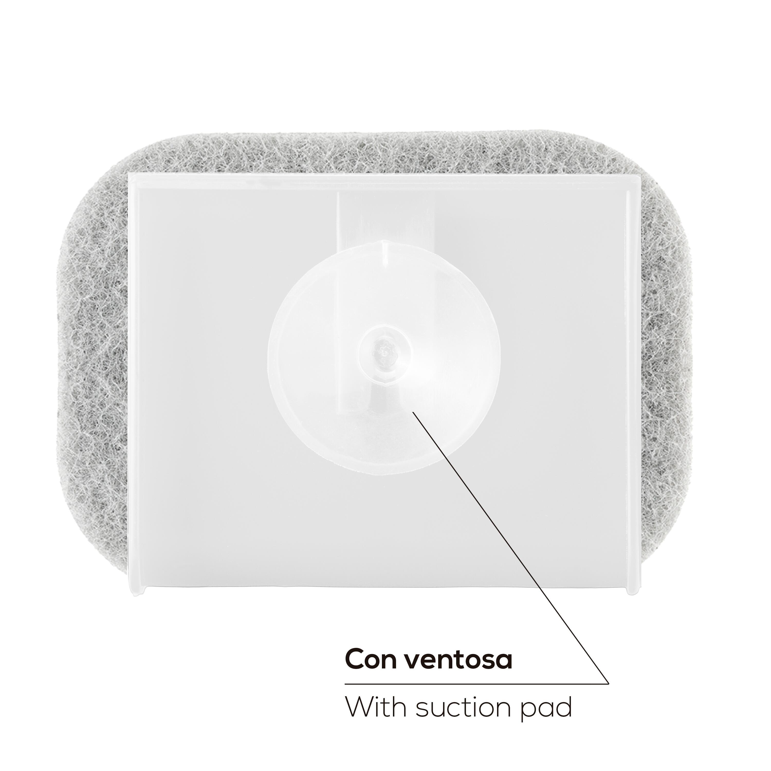 Porta-esponjas rengo com ventosa branco - 6