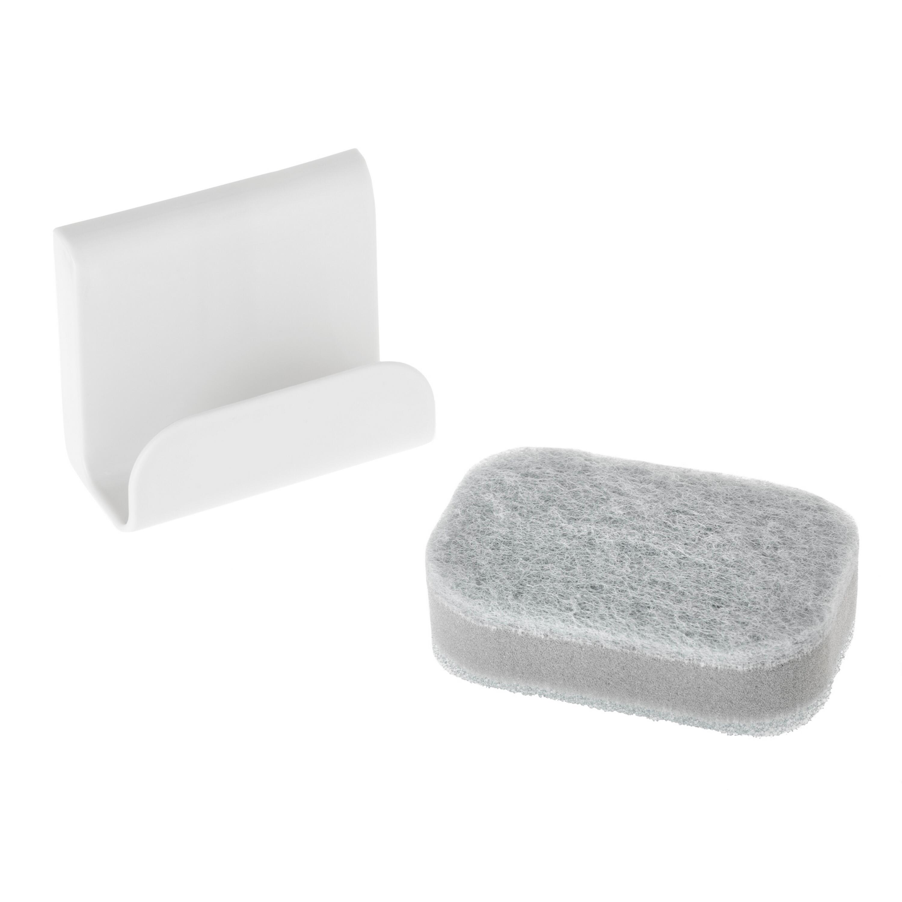 Porta-esponjas rengo com ventosa branco - 3