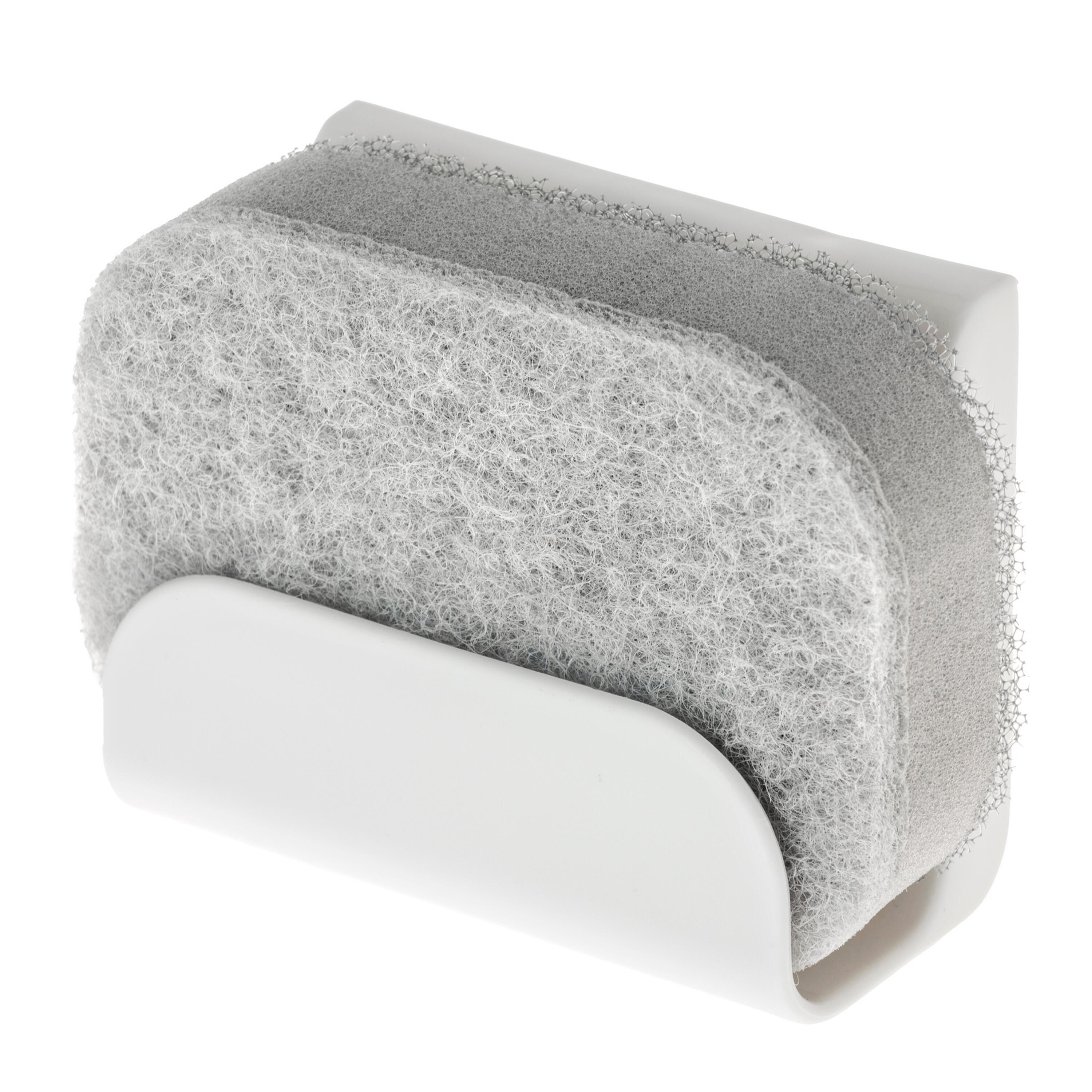 Porta-esponjas rengo com ventosa branco - 2