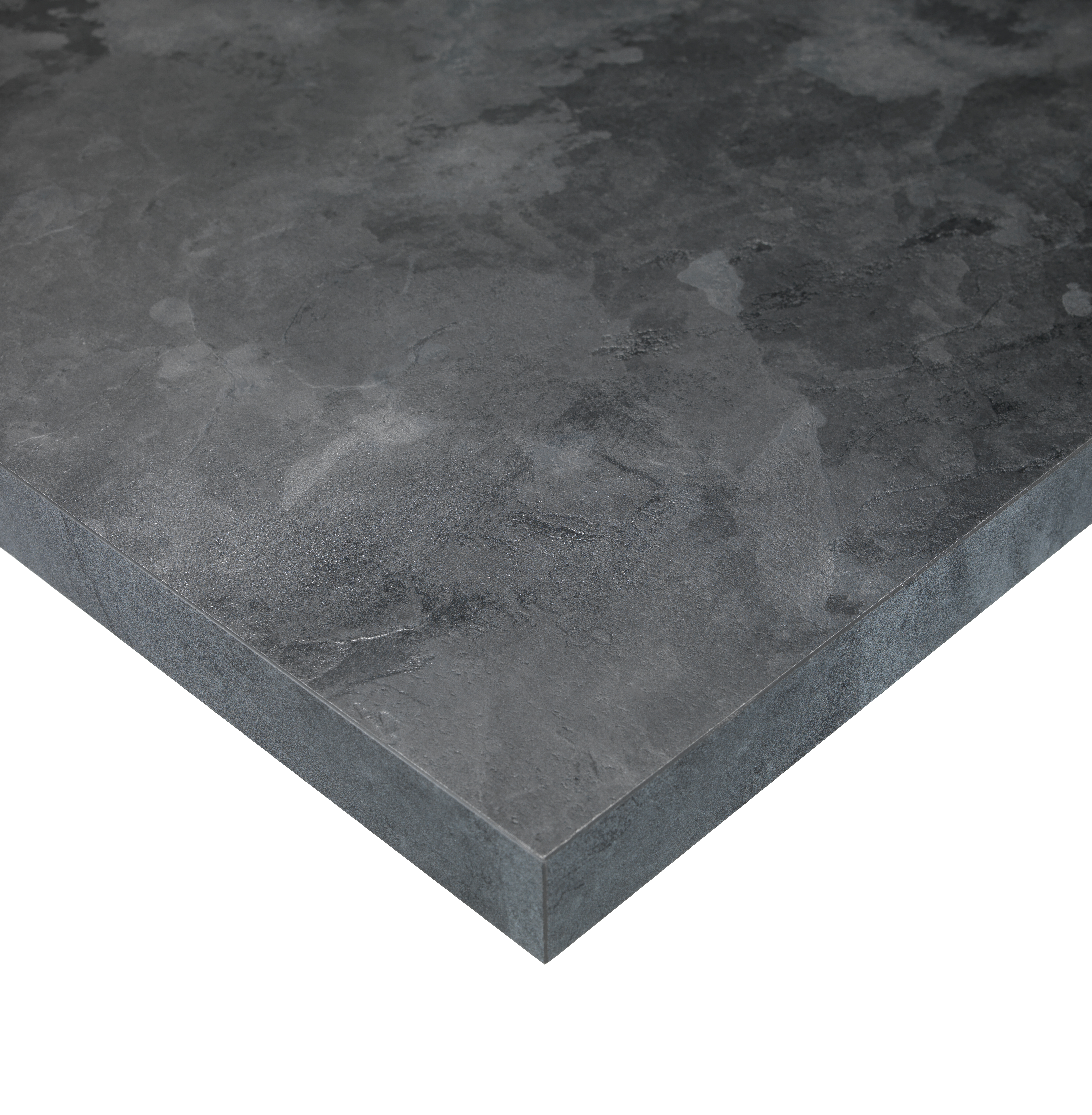 Tampo de bancada laminado efeito cimento preto brilhante 300x63x2,8 cm Moon - 3