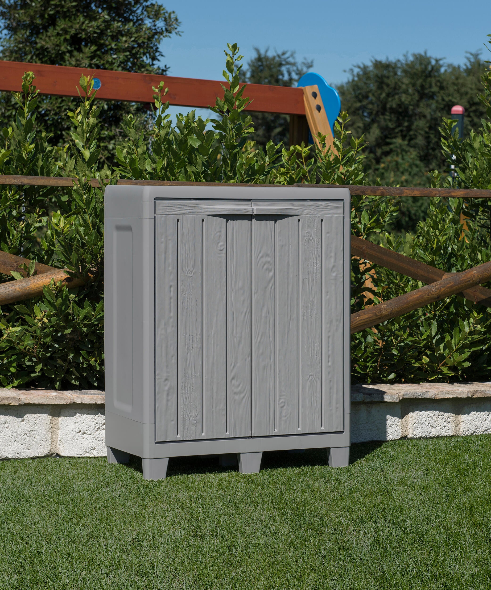 Armario de polipropileno para exterior TOOMAX 081 78 x 101 x 46 cm gris - 2