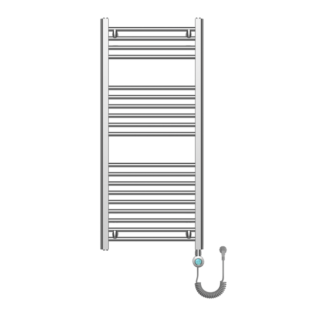 Radiador toallero eléctrico Cicsa EZX1150CR21 500W de color cromo
