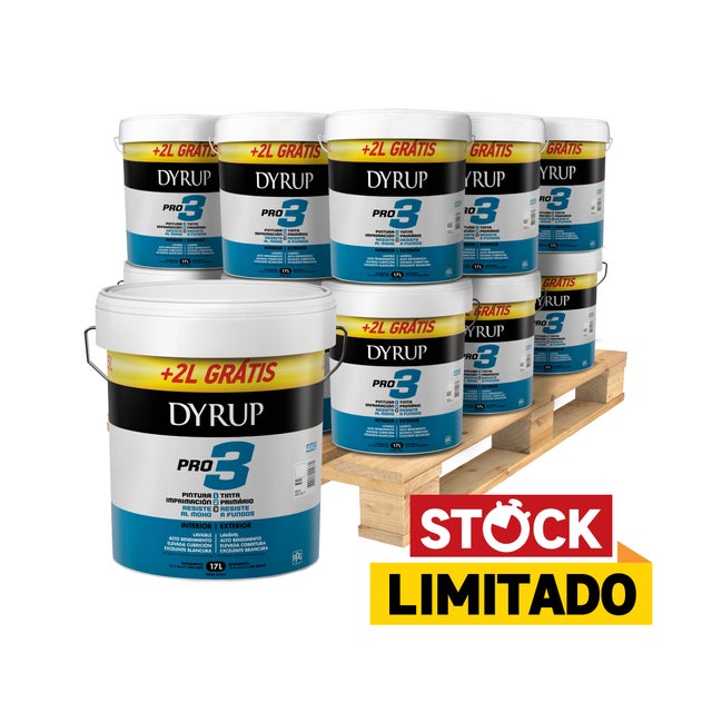 Tinta de interior mate 15L branco Dyrup Pro 3 + 2L grátis