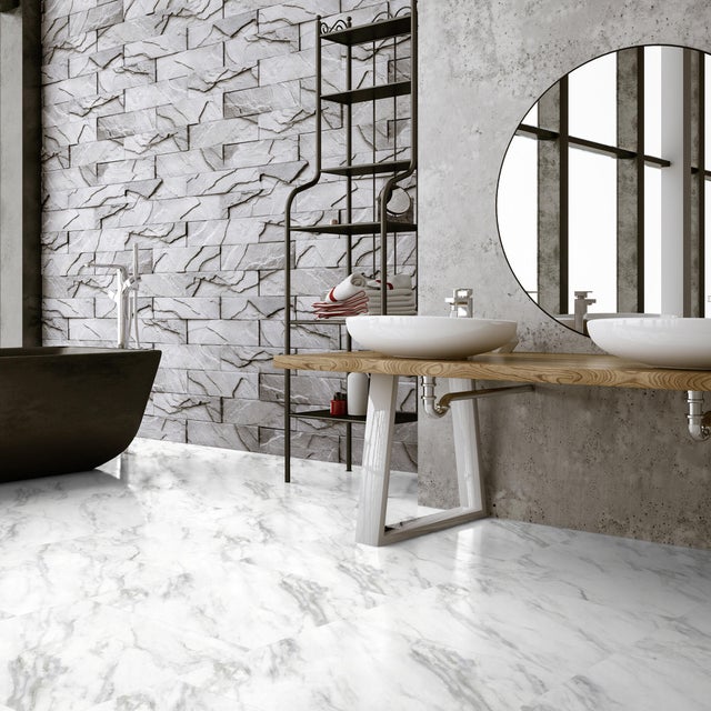 Lame PVC scratch forte sous-couche intégrée GERFLOR Senso unik soleiado marbre