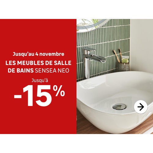 Jusqu'à -15% sur les meubles de salle de bains SENSEA Neo
