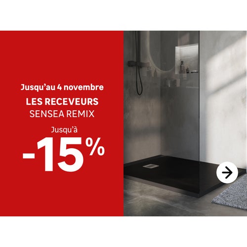Jusqu'à -15% sur les receveurs SENSEA Remix