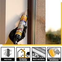 MASILLA A BASE DE POLIURETANO SIKAFLEX 11FC PURFORM 300 ML  BEIGE - 6