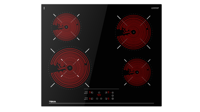 Placa vitrocerâmica 4 zonas de calor 65.9 cm preto Teka TBC 64120 TCS BK