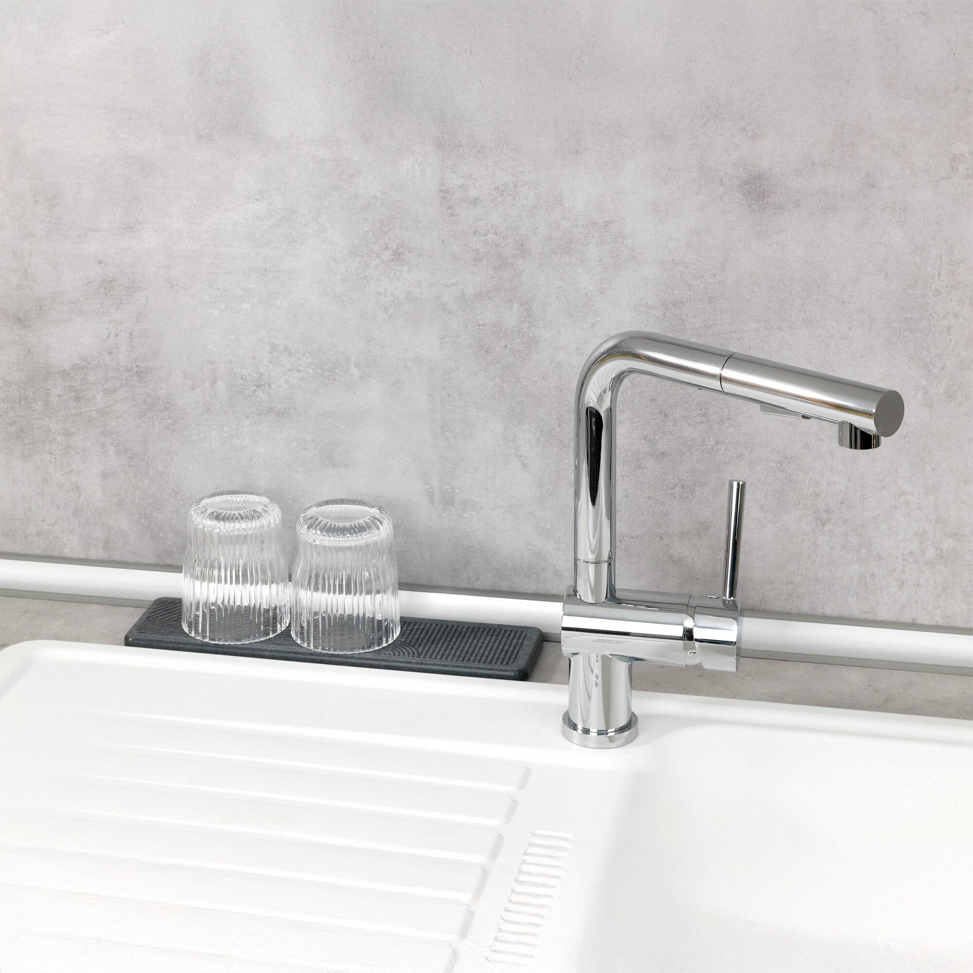 Tapete escorredor de louça 8x30 cm cinzento Wenko Damon - 12