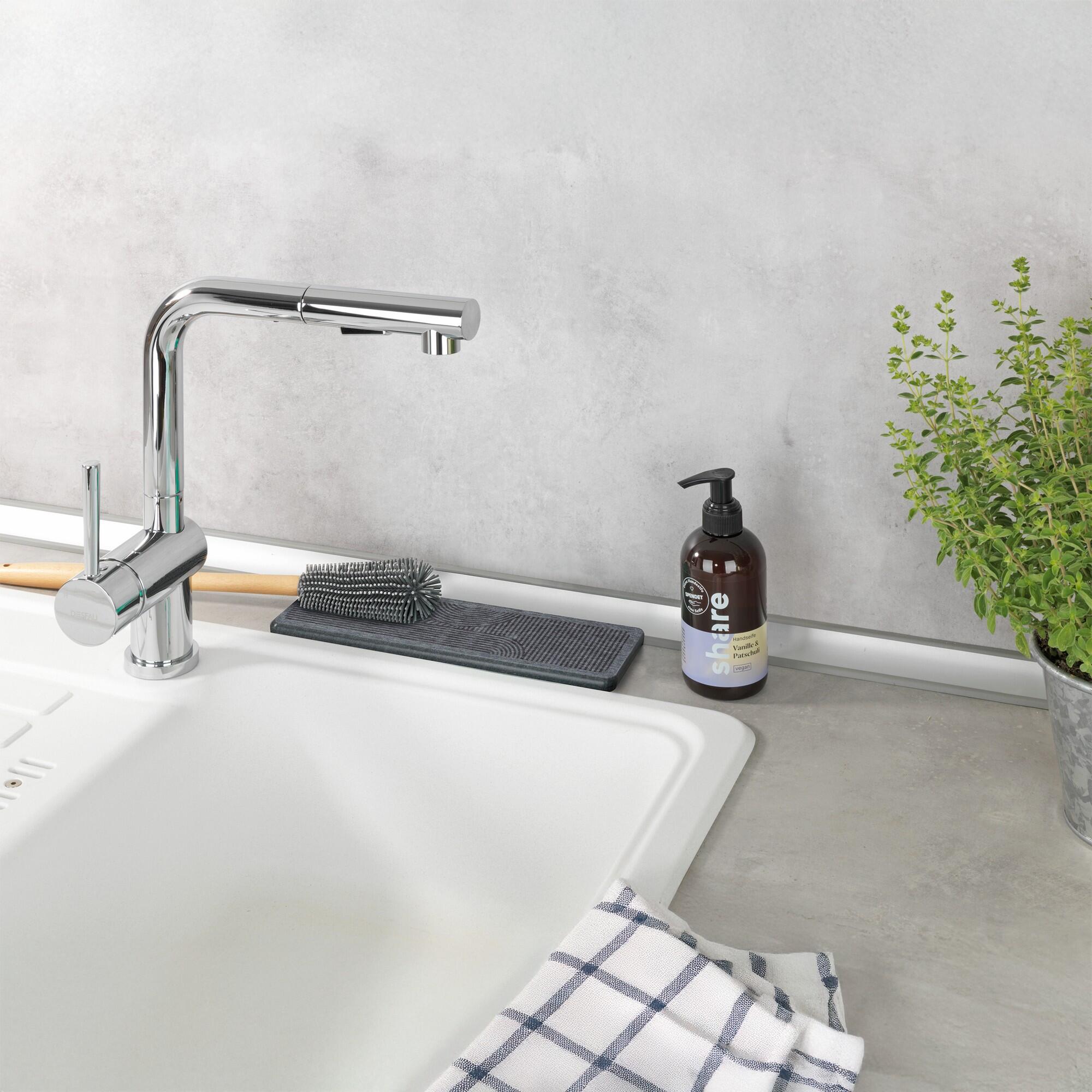 Tapete escorredor de louça 8x30 cm cinzento Wenko Damon - 4