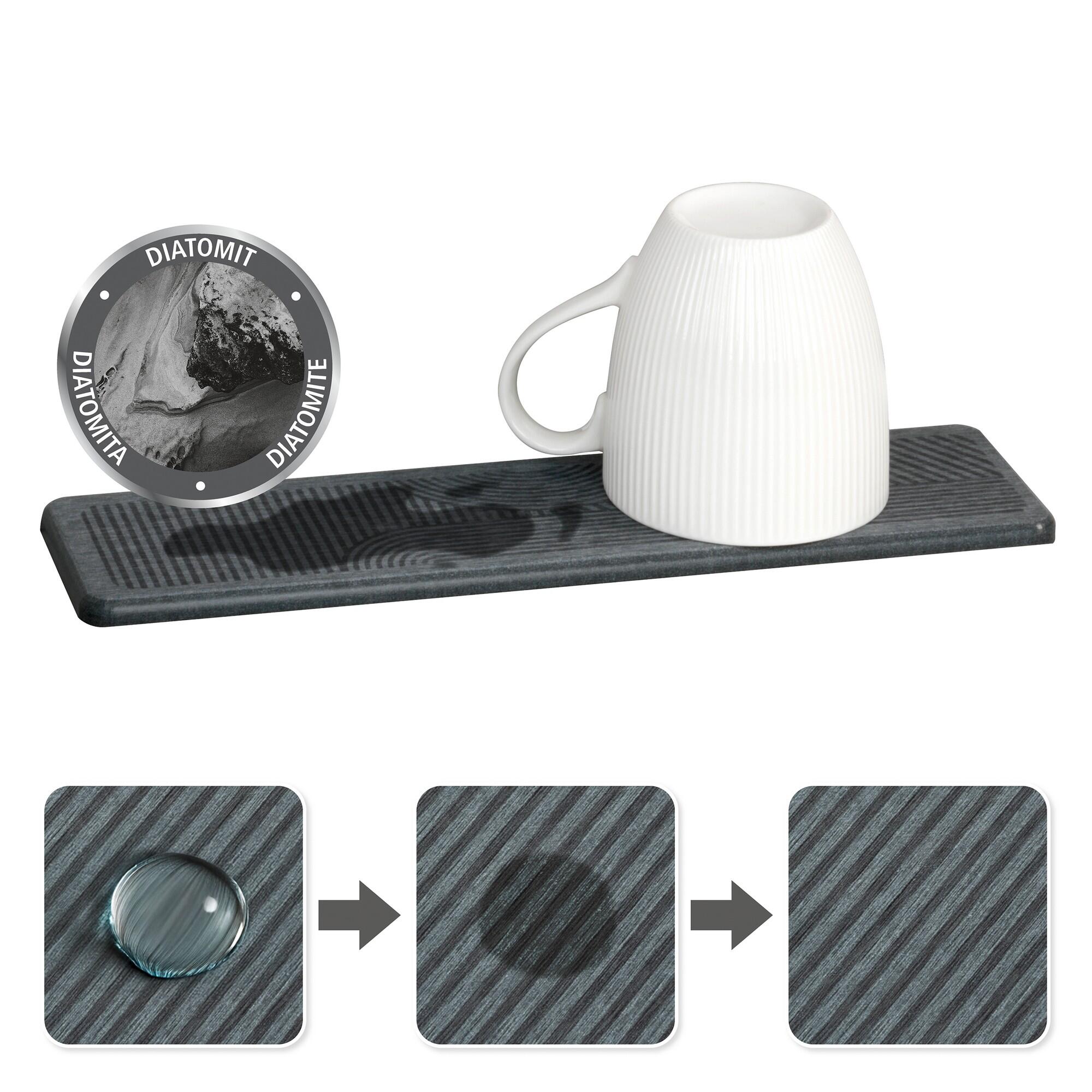 Tapete escorredor de louça 8x30 cm cinzento Wenko Damon - 9