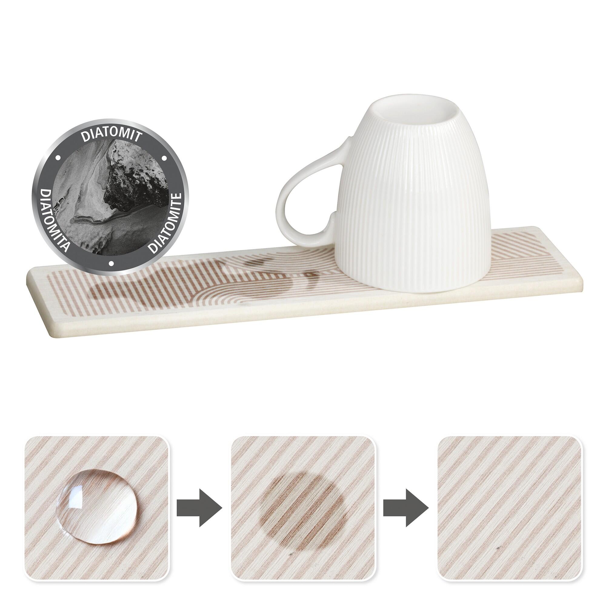 Tapete escorredor de louça em diatomite 30x40x0,9 cm bege Wenko - 9