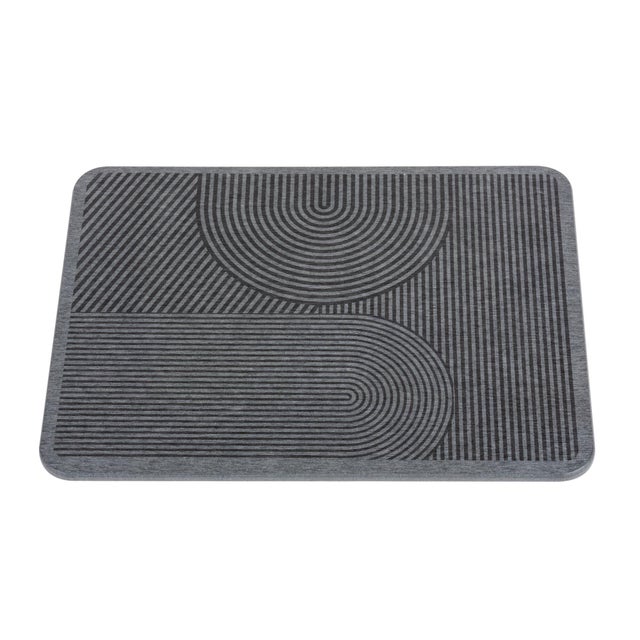 Escurridor de diatomita natural Damon Wenko 40x30cm gris