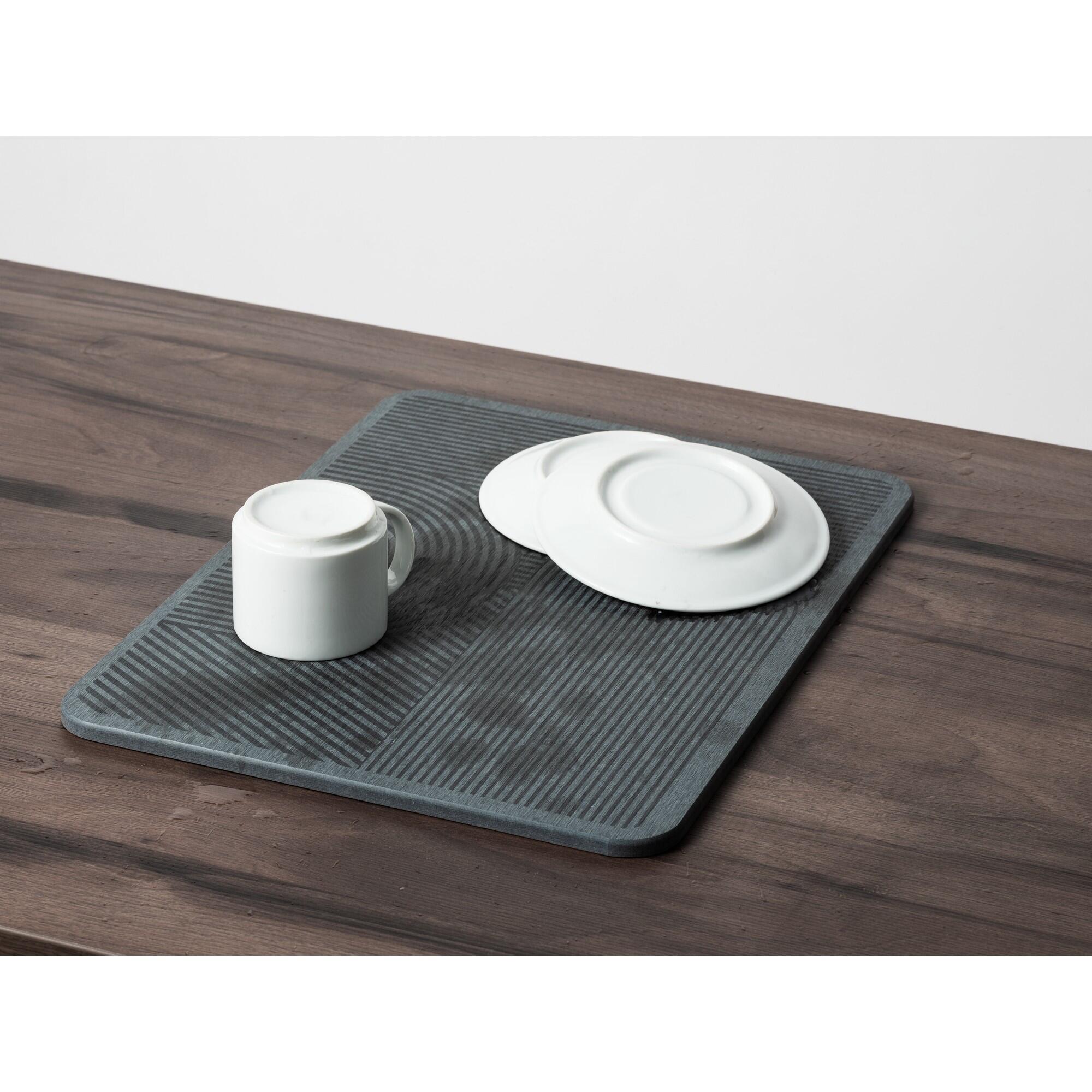 Tapete escorredor de louça 40x30 cm cinzento Wenko Damon - 4