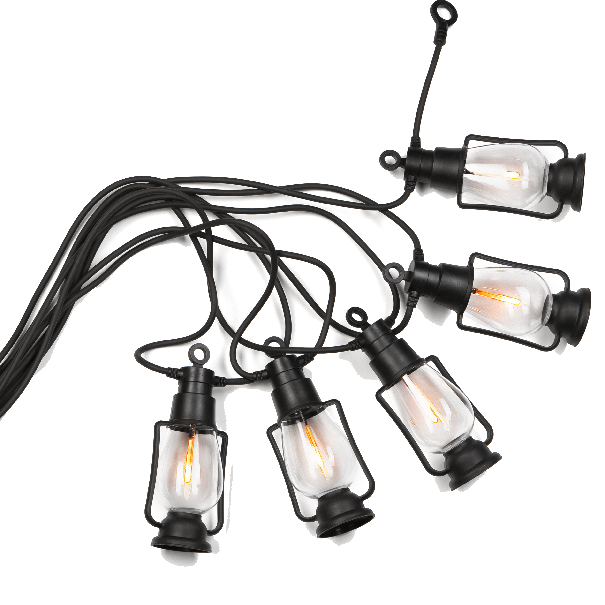 Girlanda świetlna Garland IP44 czarna 10 m 10 x LED Lamkur