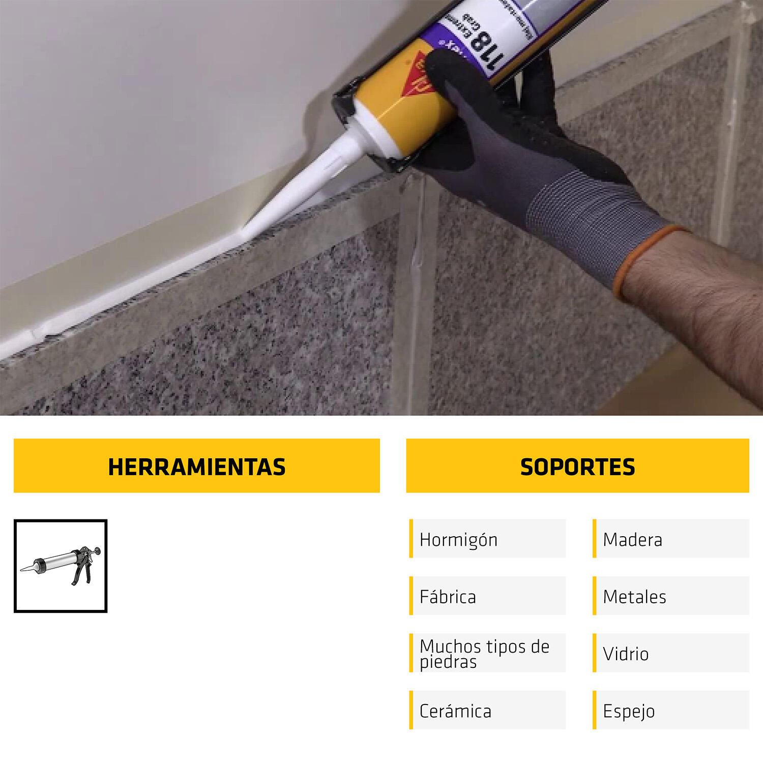 ADHESIVO DE MONTAJE SIKAFLEX 118 EXTREME GRAB 290 ML - 5