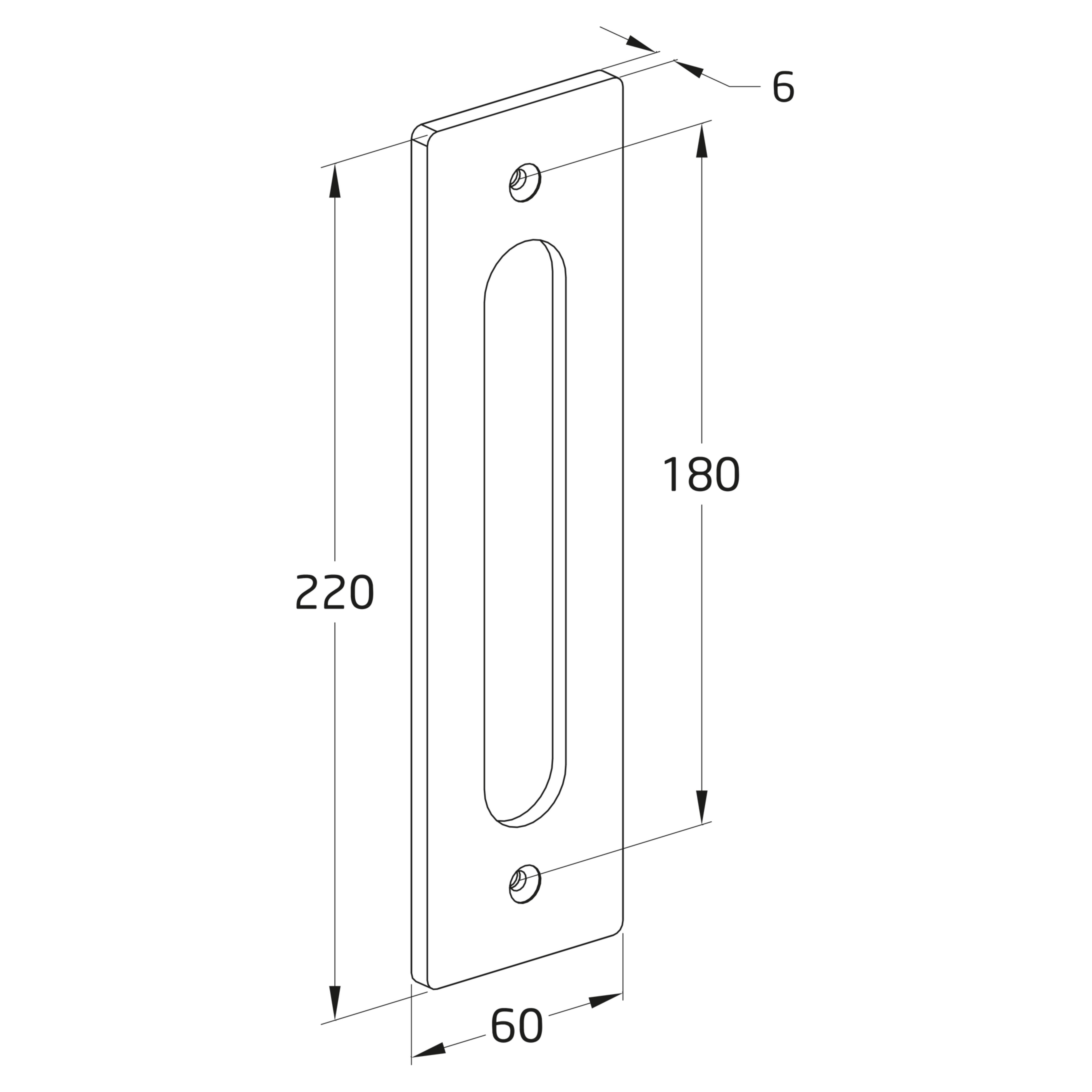 TIRADOR PUERTA CORREDERA ACERO NEGRO AMIG - 3