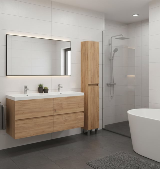 COLUMNA DE BAÑO BOSTON ROBLE 30X180X21CM