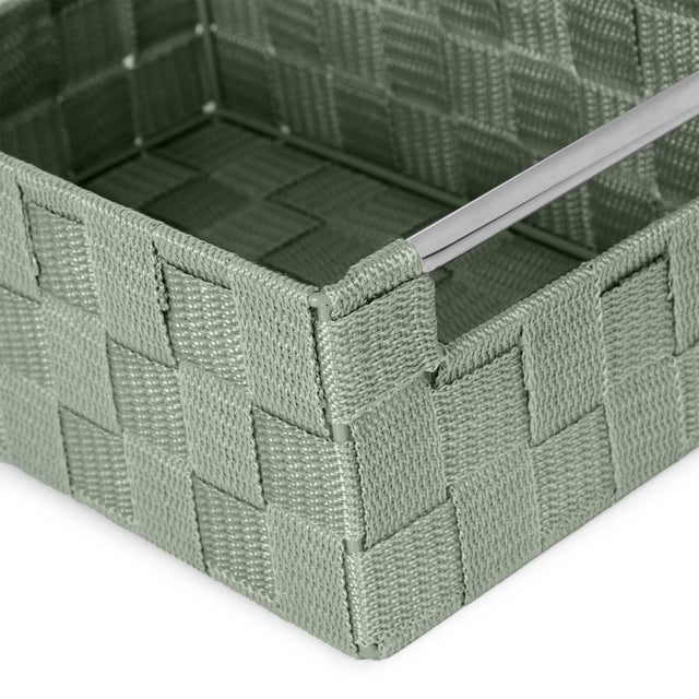 Cesta in polipropilene COMPACTOR verde salvia P 17 x L 25 x H 10 cm