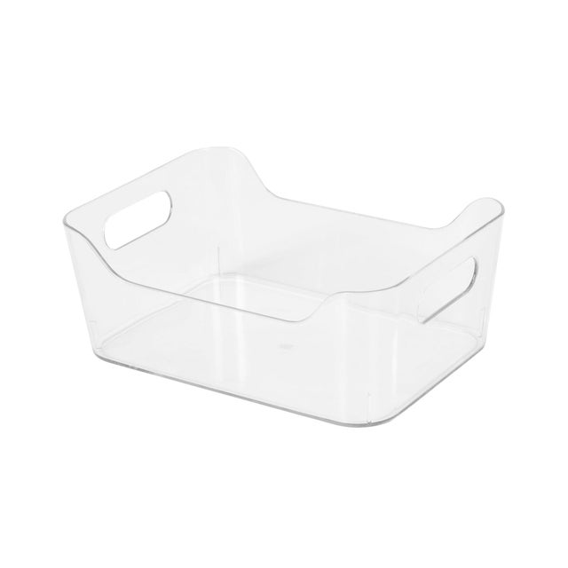Cesta de plástico transparente 11L de 7.7x19.7cm