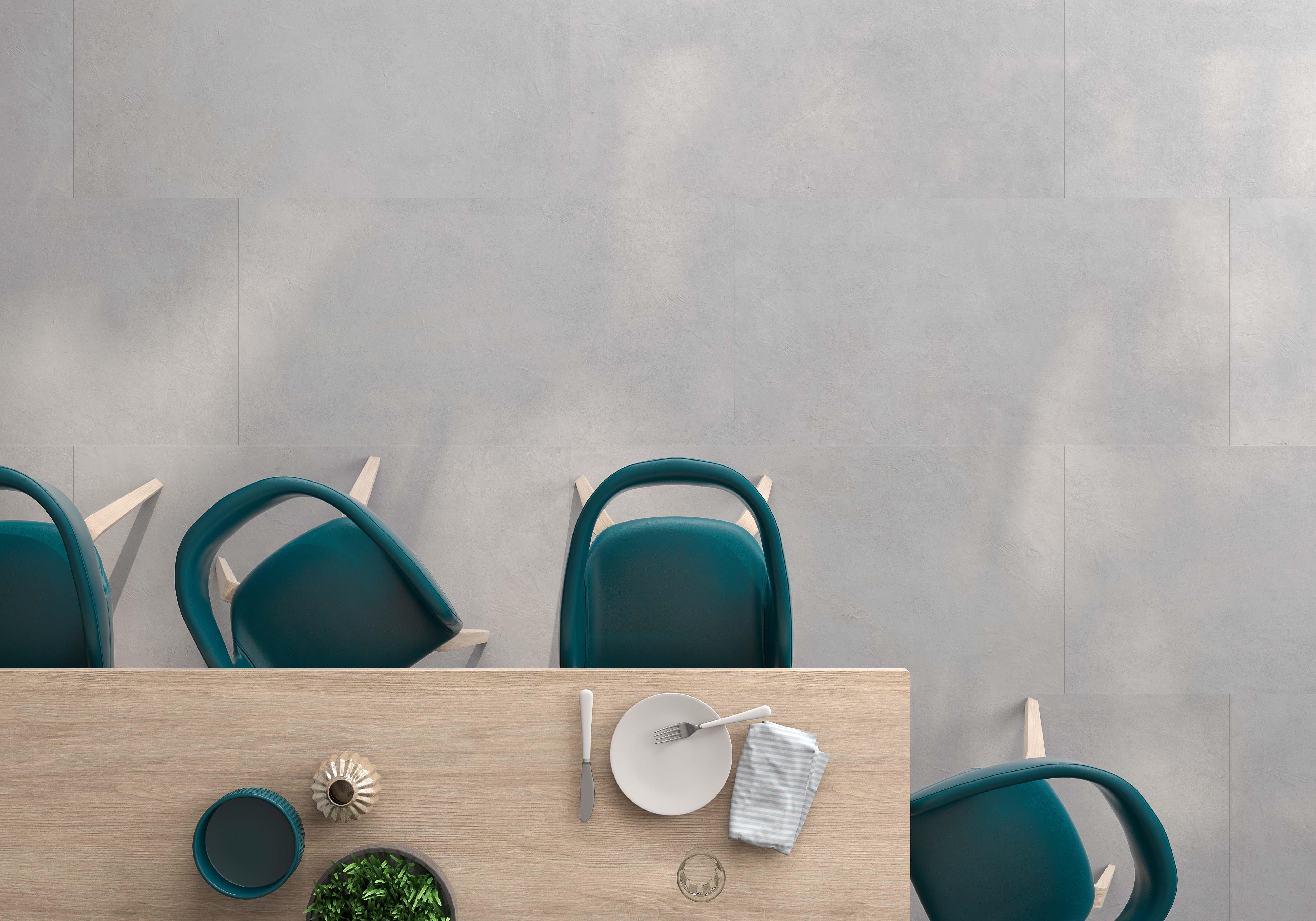 Suelo porcelánico new biosafe tailor efecto cemento gris roca 60x120 cm c1 roca tiles