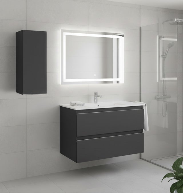 ARMARIO PARED BAÑO ATLANTIS ANTRACITA 35X80X25CM