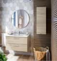 ARMARIO PARED BAÑO ECOKIT ROBLE CANADIAN 30X85X25CM - 1