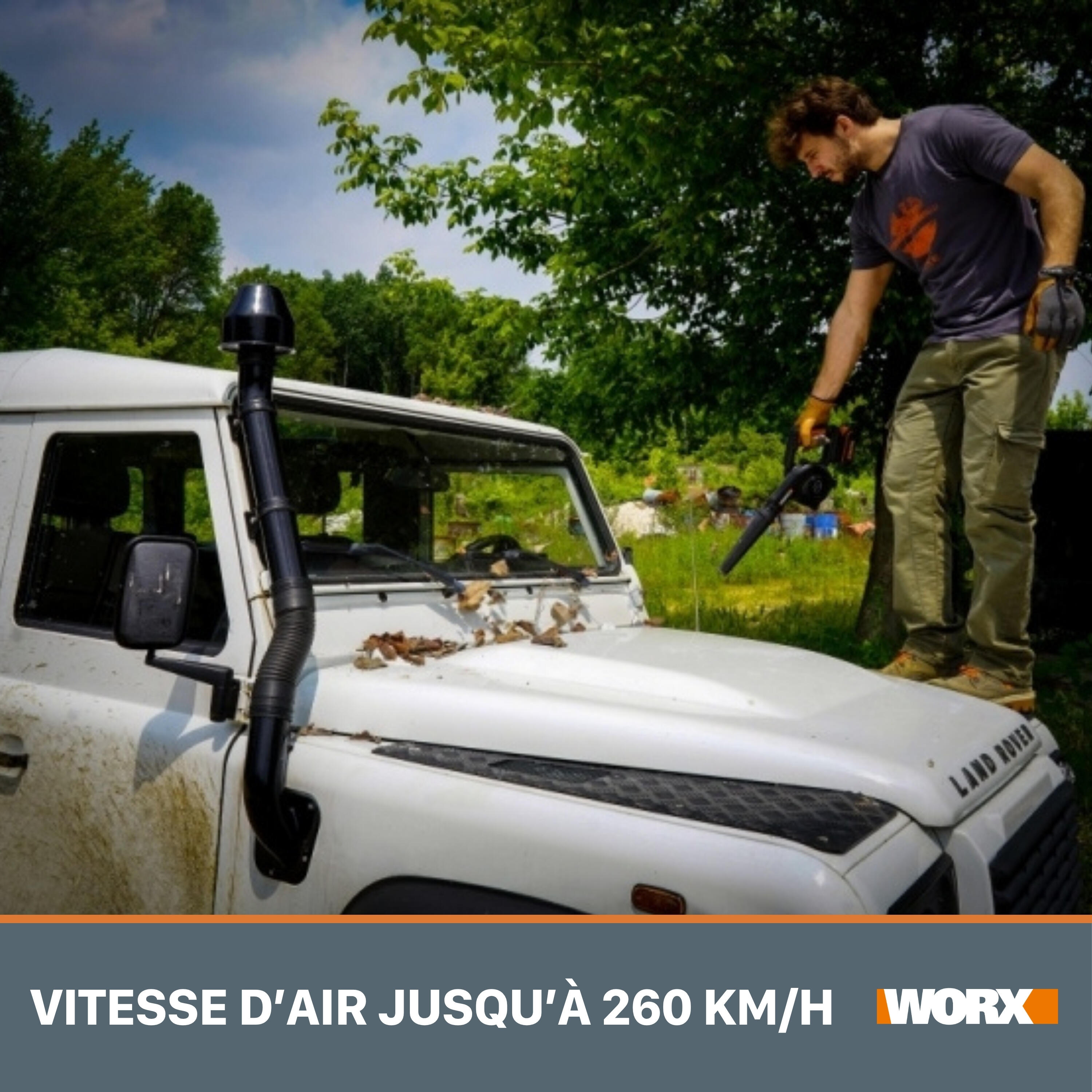 Souffleur d'atelier 20V 257km/h WORX - WX094.9 (sans batterie ni chargeur) - 5