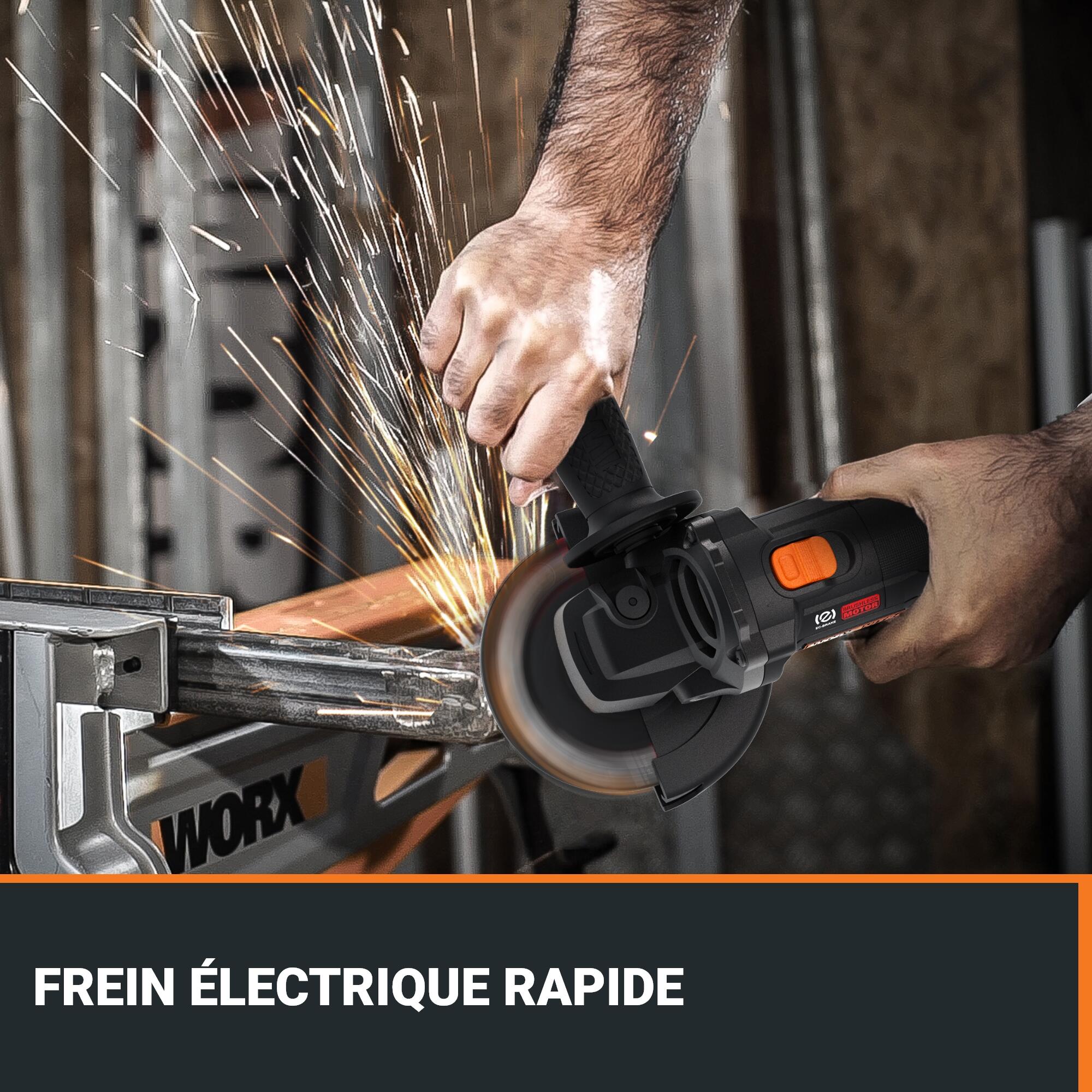 Meuleuse d'angle 20V 125mm WORX - WX814.9 (sans batterie ni chargeur) - 6