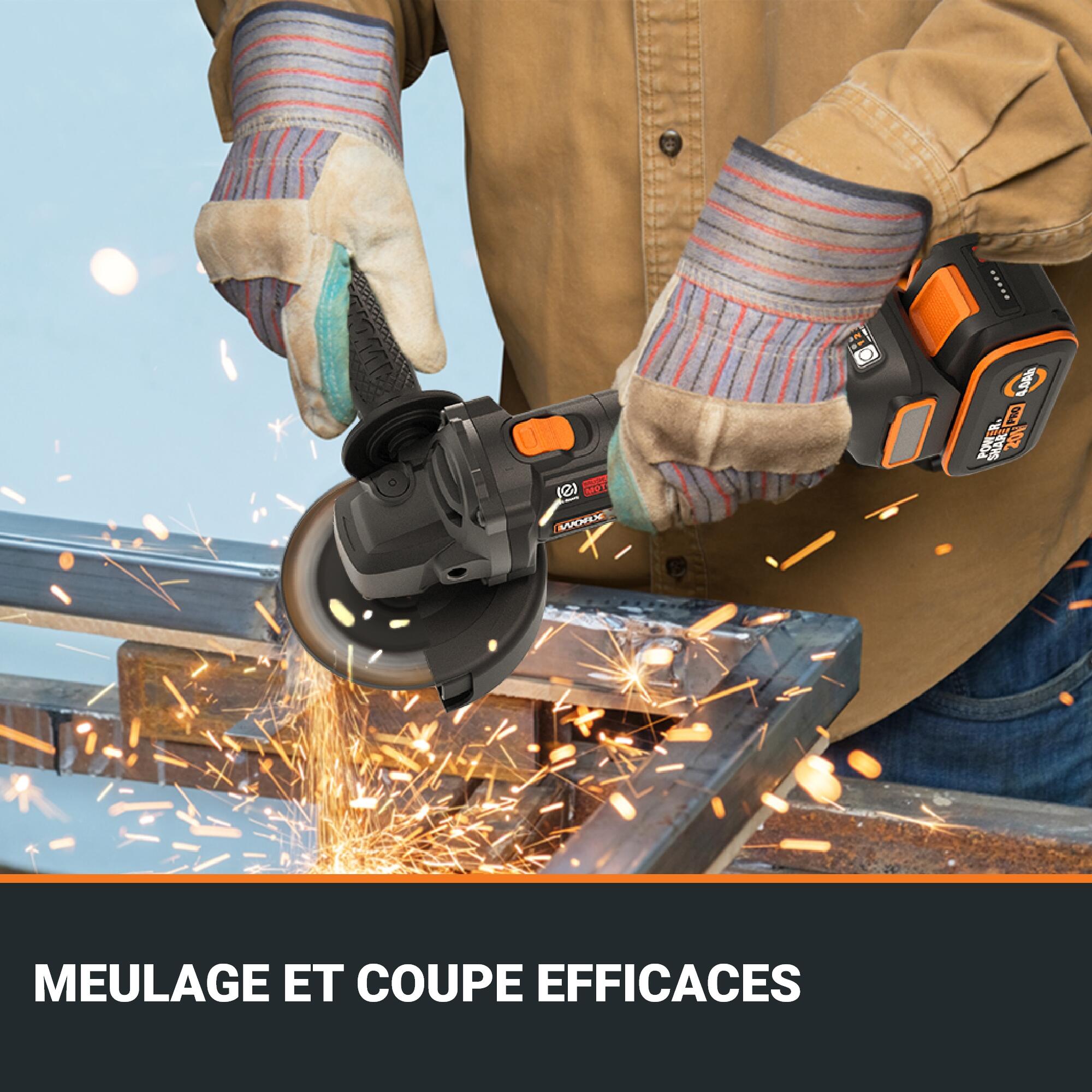 Meuleuse d'angle 20V 125mm WORX - WX814.9 (sans batterie ni chargeur) - 4