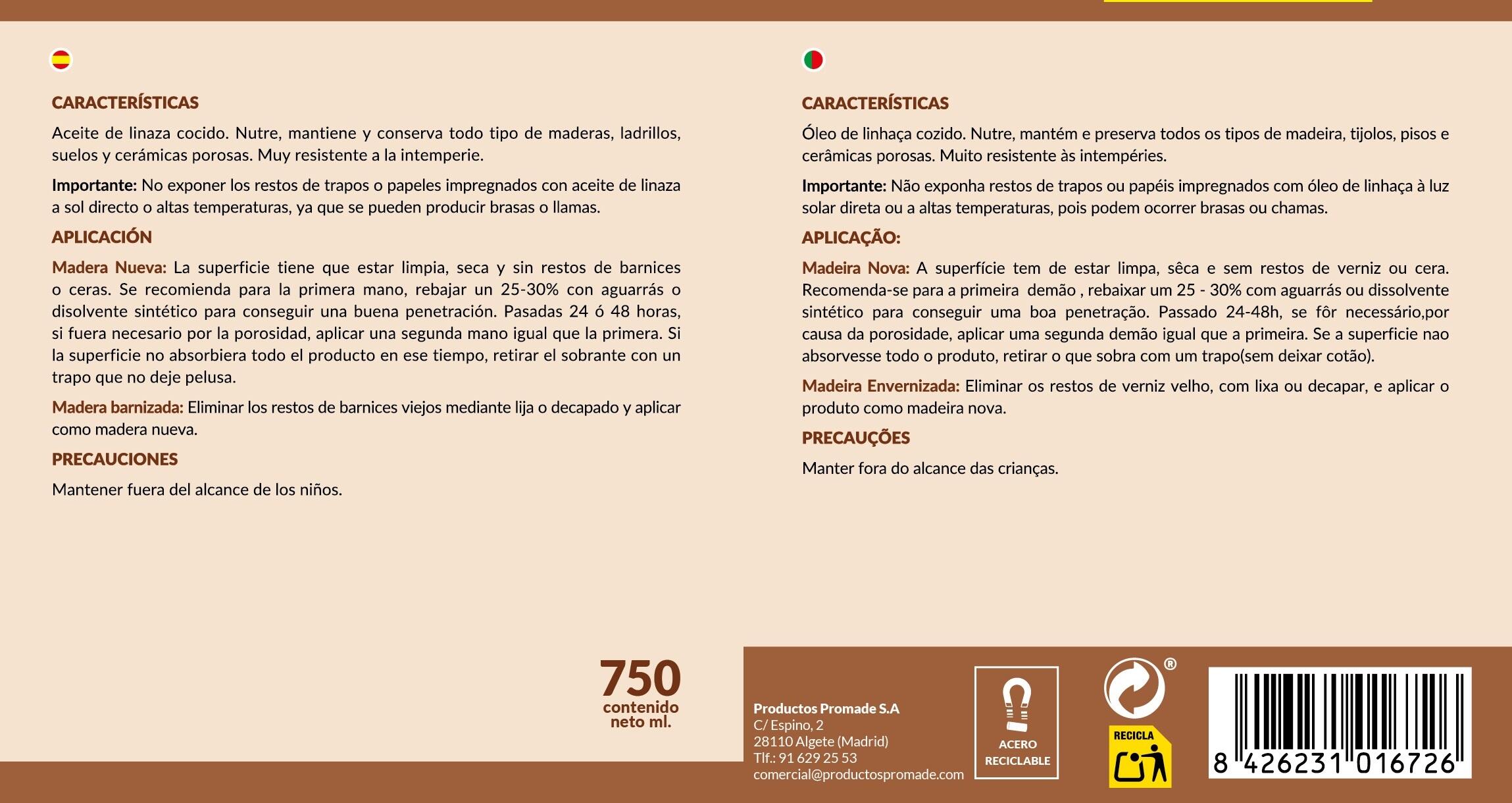 ACEITE LINAZA 750ML - 3