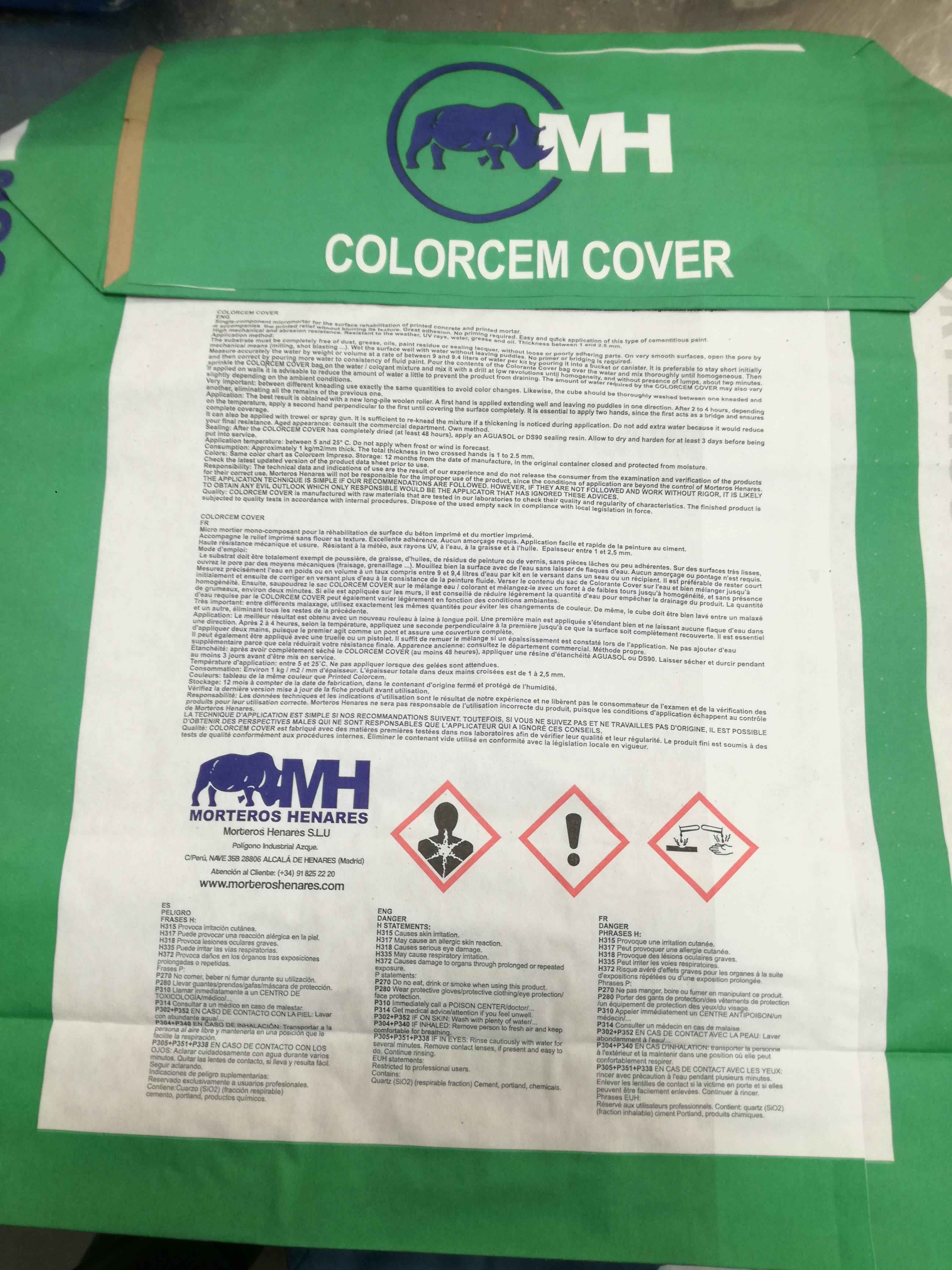 MORTERO RENOVADOR COLORCEM COVER PARA HORMIGÓN IMPRESO DUNA 15 KG - 2