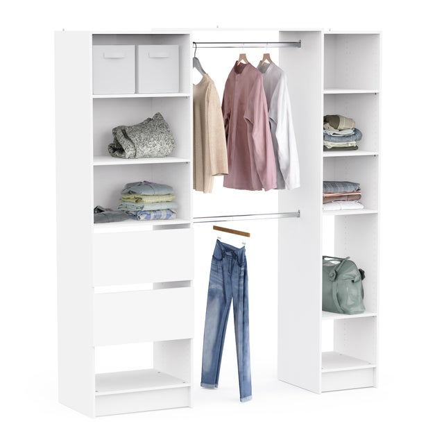 Kit dressing Opus réversible blanc H.206.5 x L.179.4/179.4 x P.48.8 cm