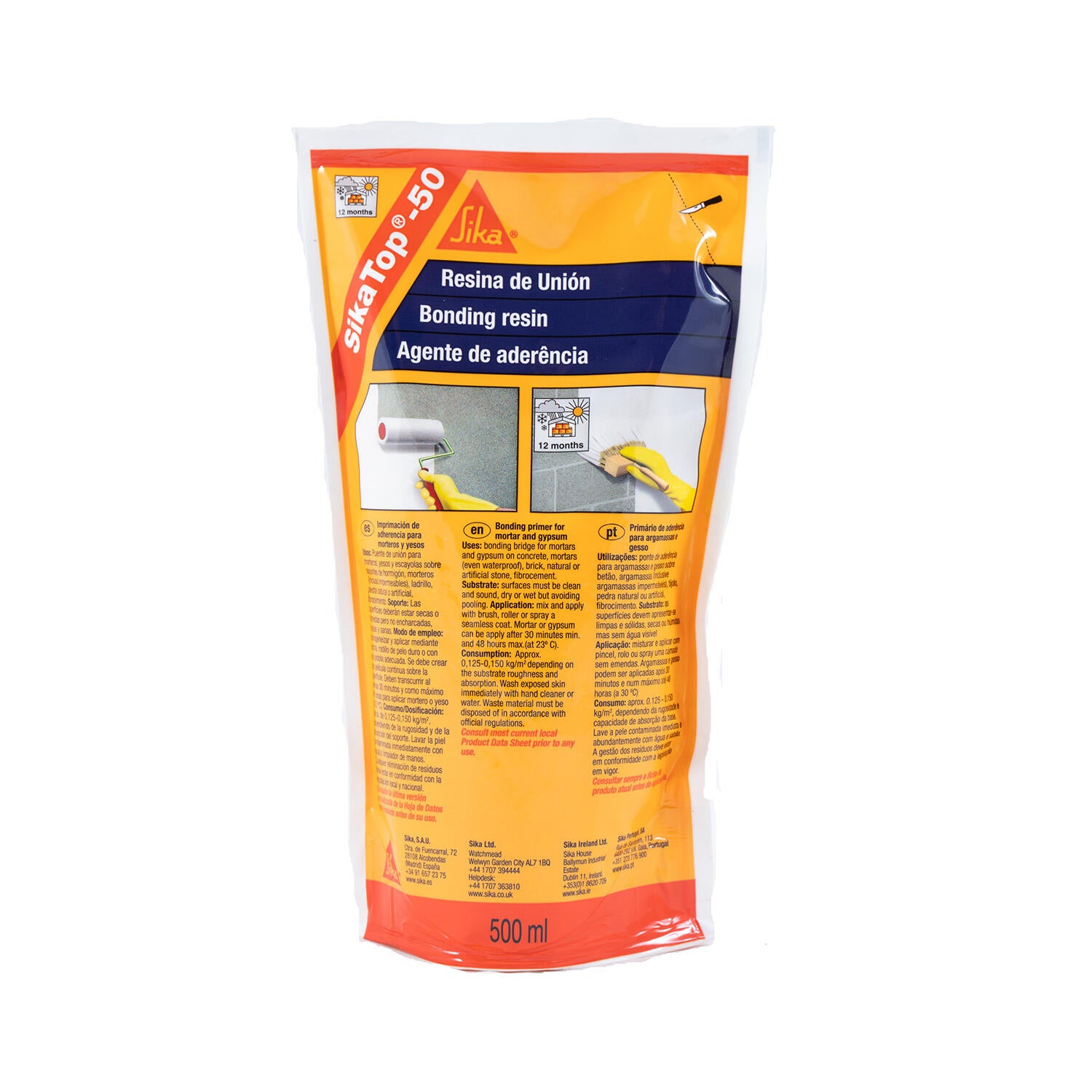IMPRIMACIÓN DE ADHERENCIA SIKATOP-50 RESINA DE UNIÓN 0,5 L - 2