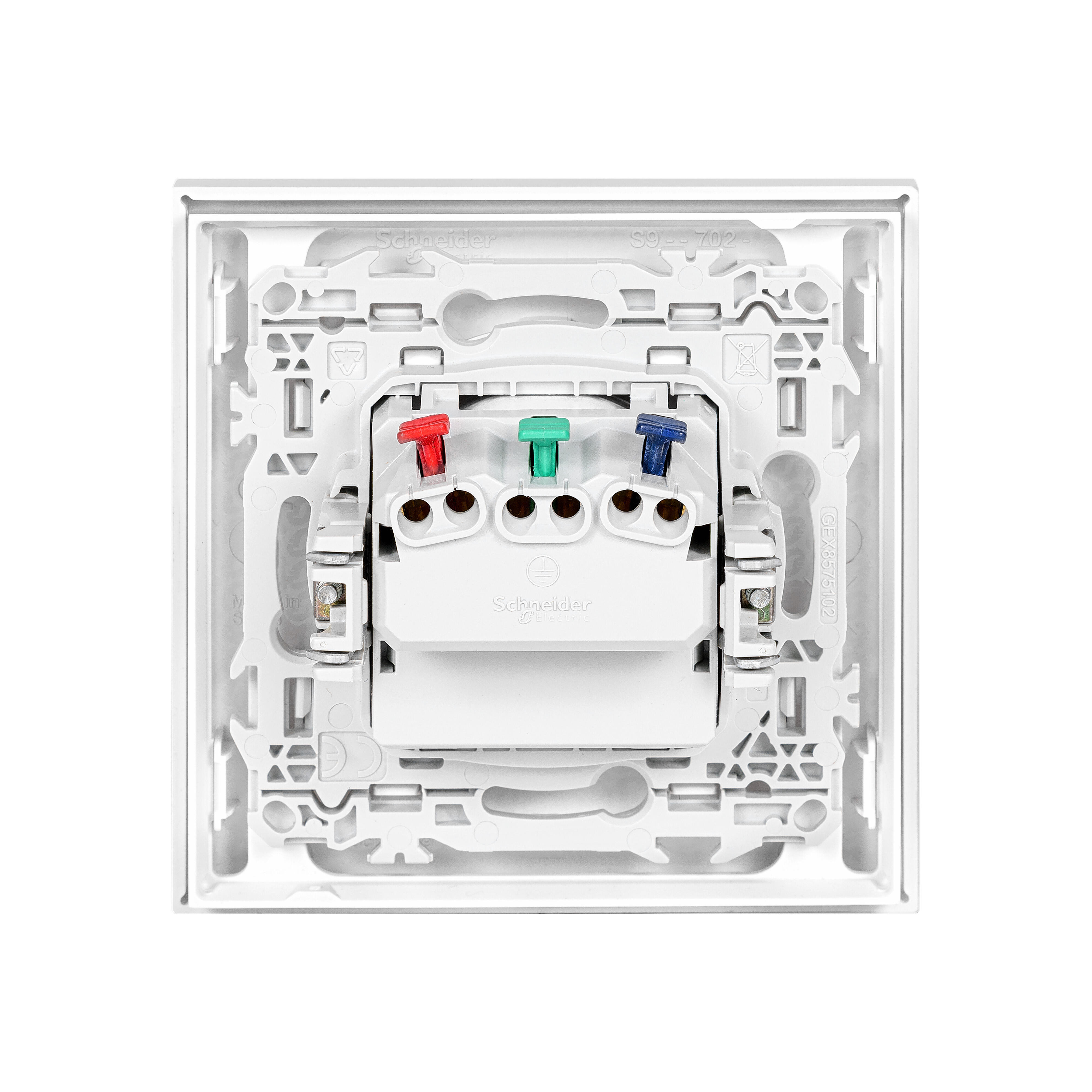 Prise affleurante avec terre complet Odace, SCHNEIDER ELECTRIC, blanc - 3