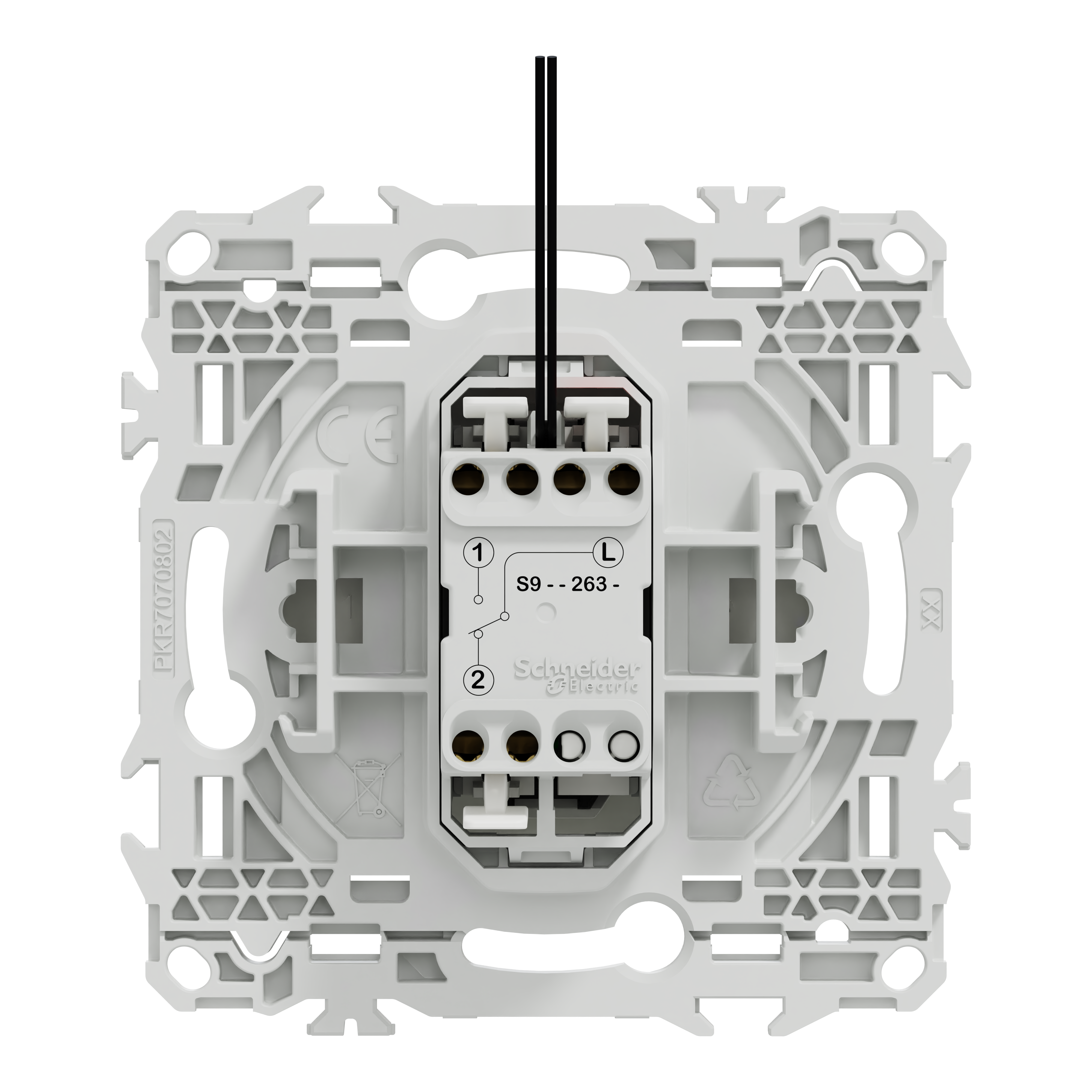 Interrupteur va-et-vient ou poussoir lumineux, SCHNEIDER ELECTRIC Odace, blanc - 5