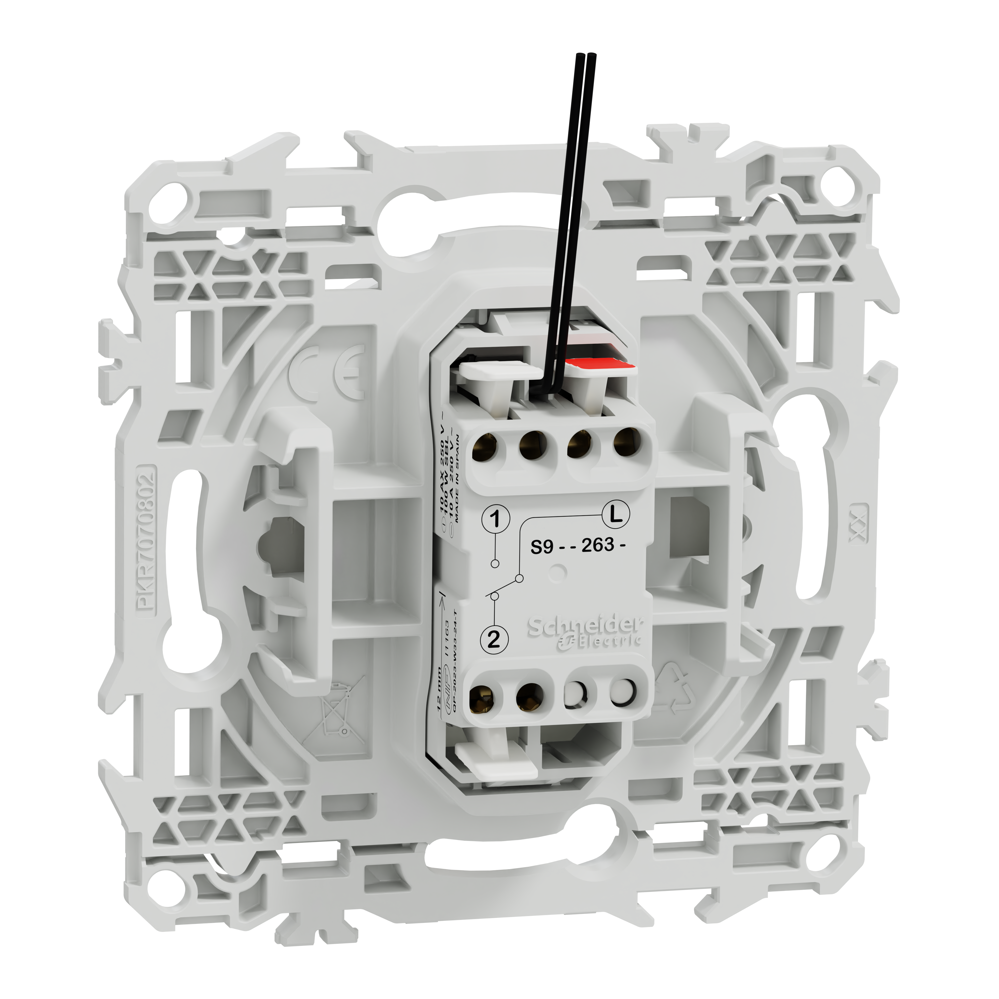 Interrupteur va-et-vient ou poussoir lumineux, SCHNEIDER ELECTRIC Odace, blanc - 7