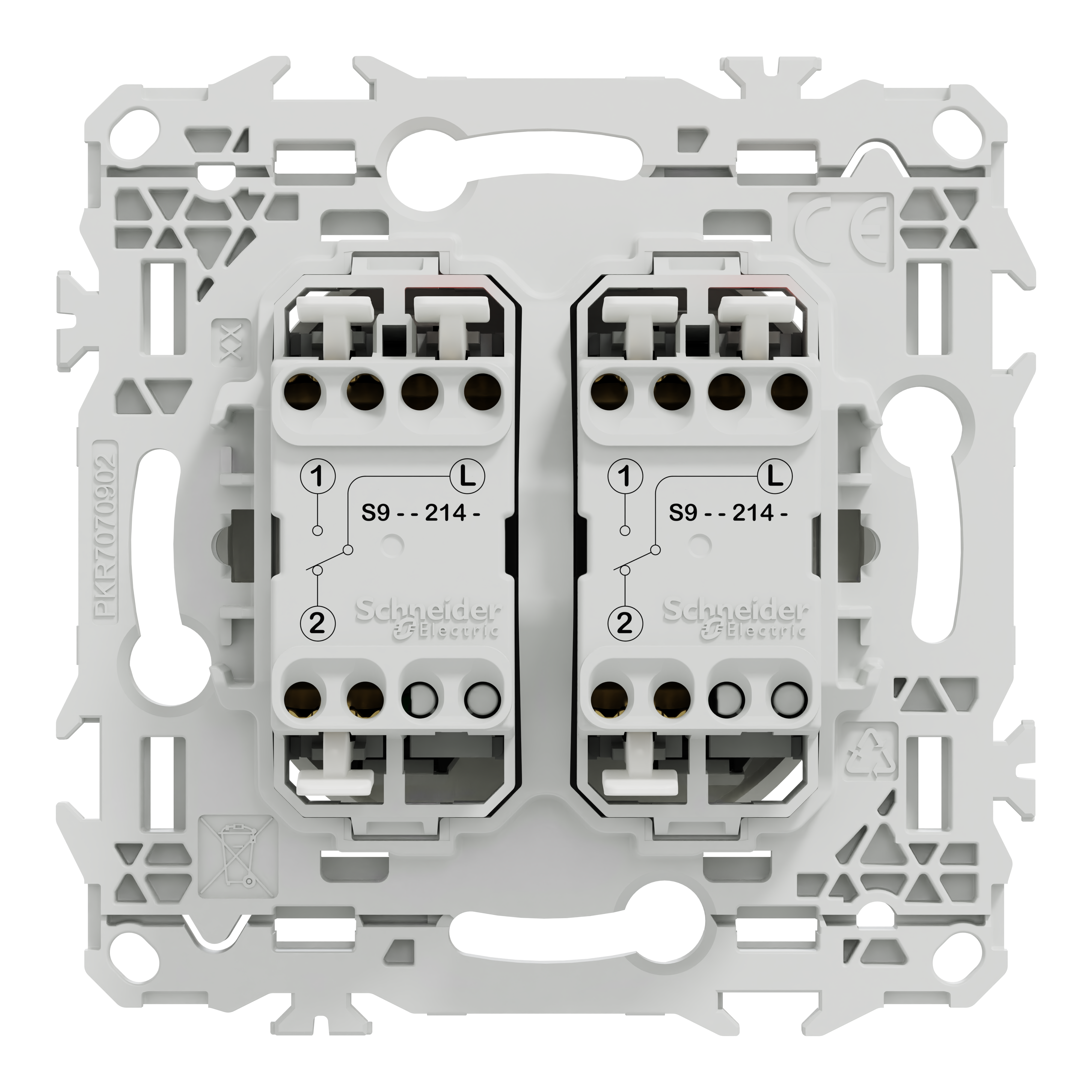 Double interrupteur va-et-vient ou poussoir Odace, SCHNEIDER ELECTRIC, blanc - 7