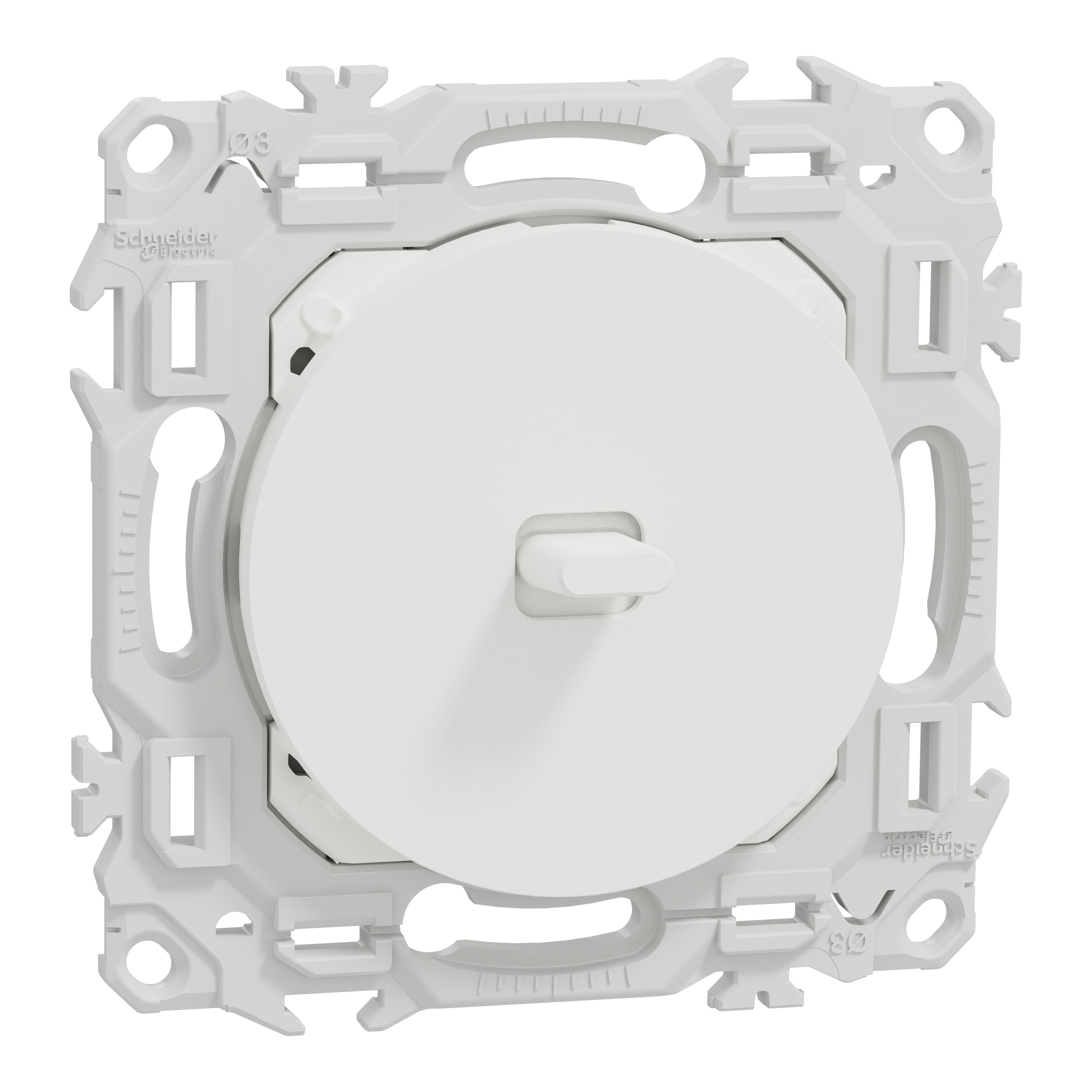 Interrupteur va-et-vient ou poussoir à levier Odace, SCHNEIDER ELECTRIC, blanc - 2