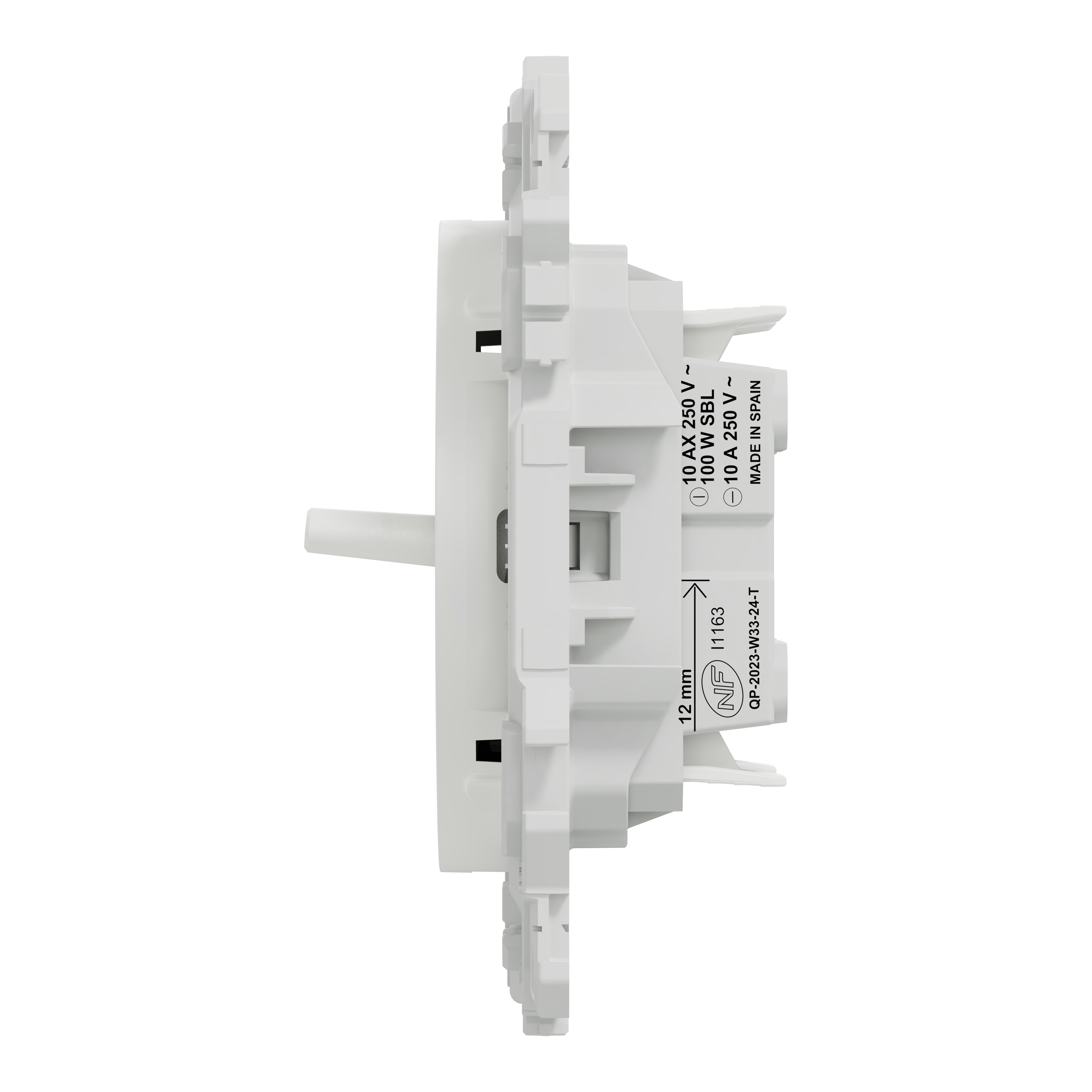 Double interrupteur va-et-vient/pouss. à levier Odace, SCHNEIDER ELECTRIC, blanc - 4