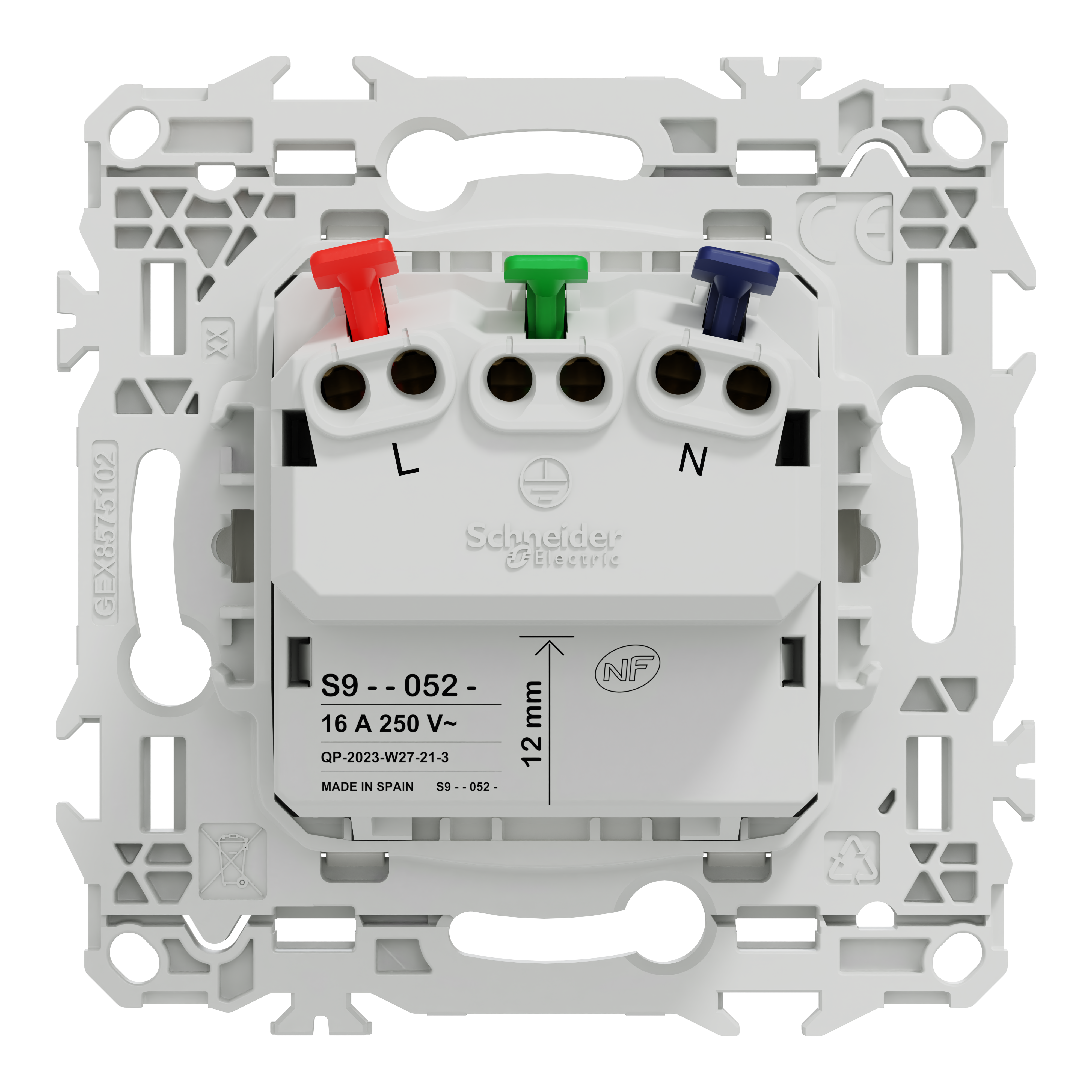 Prise affleurante avec terre Odace, SCHNEIDER ELECTRIC, blanc - 8
