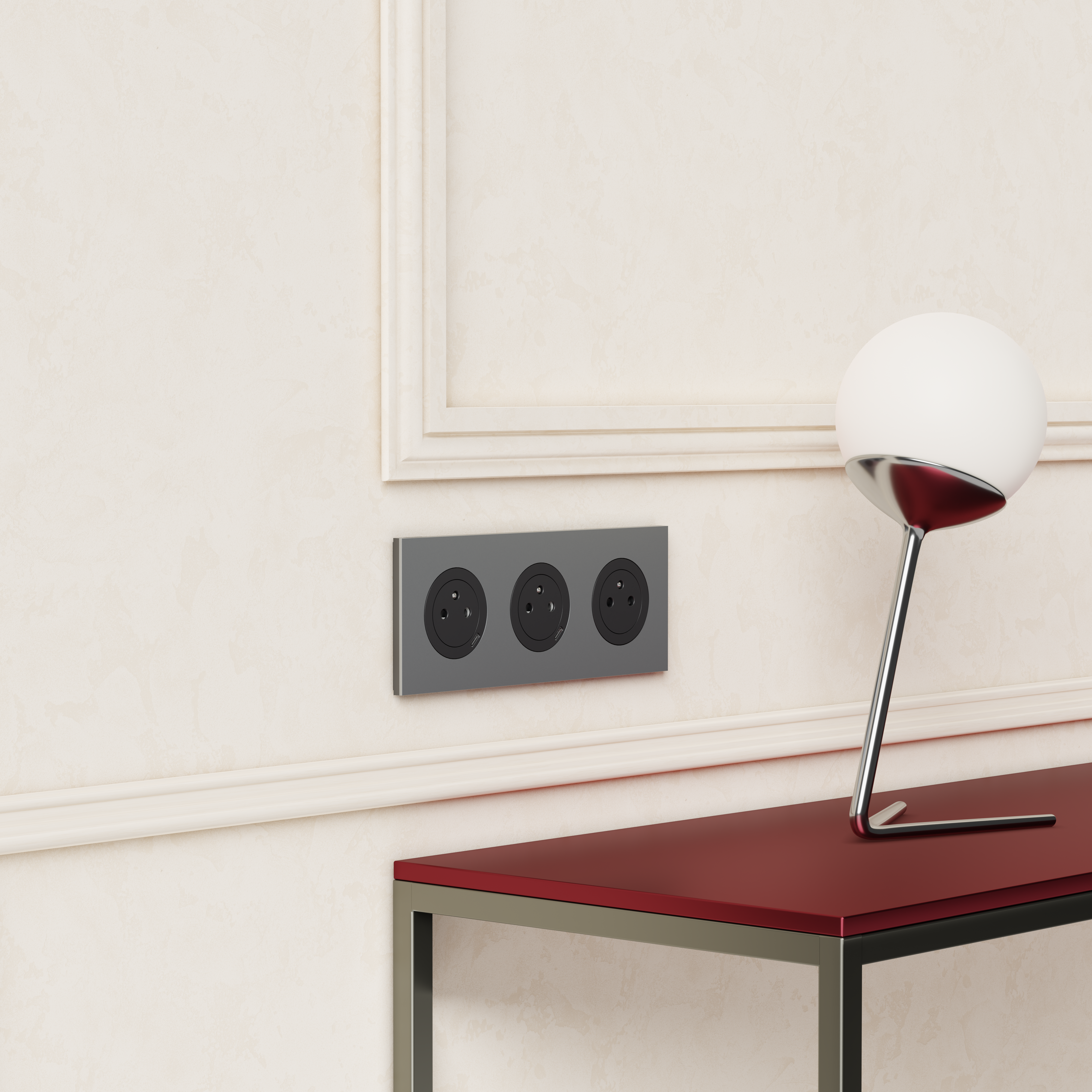 Prise affleurante avec terre Odace, SCHNEIDER ELECTRIC, noir - 6