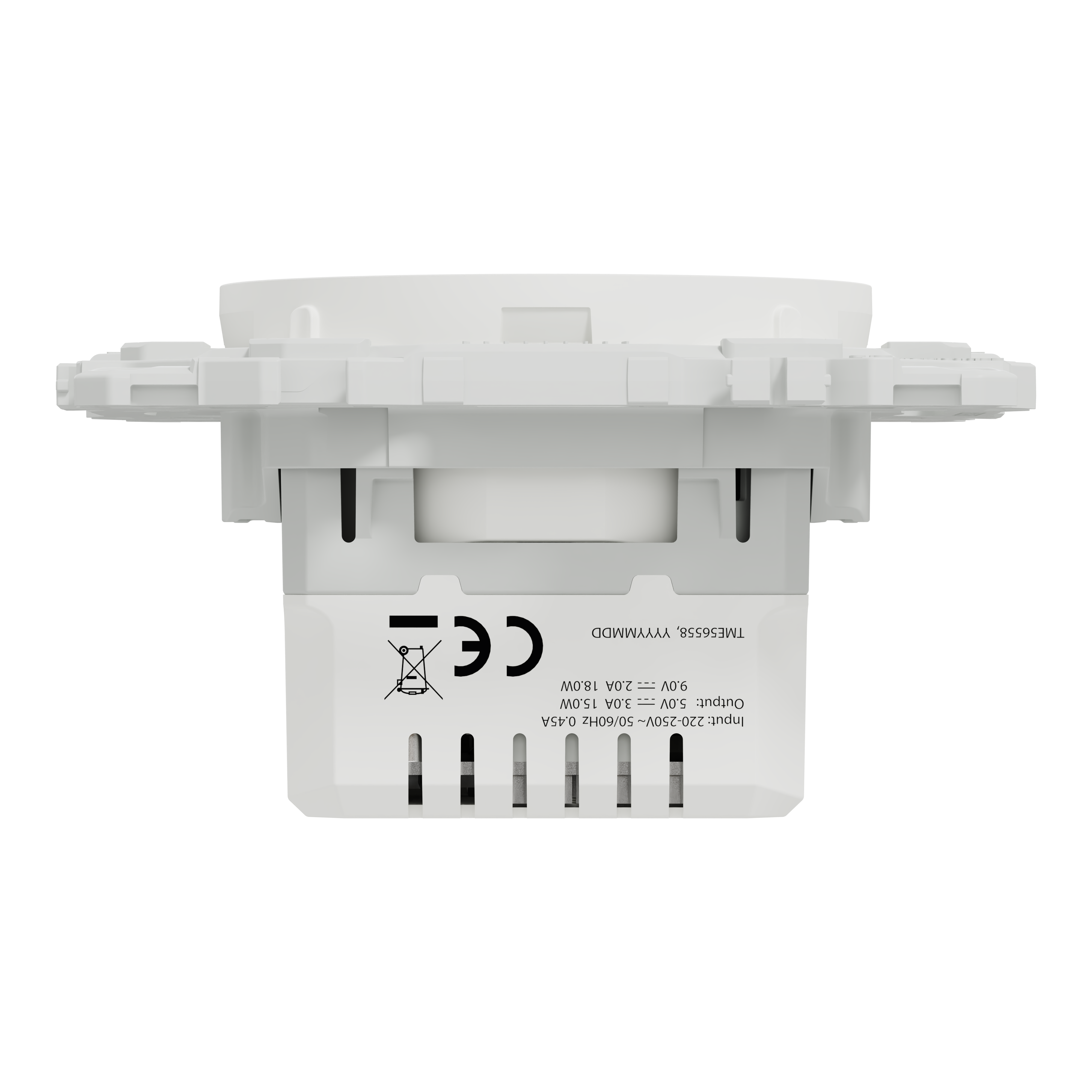 Prise affleurante avec terre + chargeur USB C Odace, SCHNEIDER ELECTRIC, blanc - 15