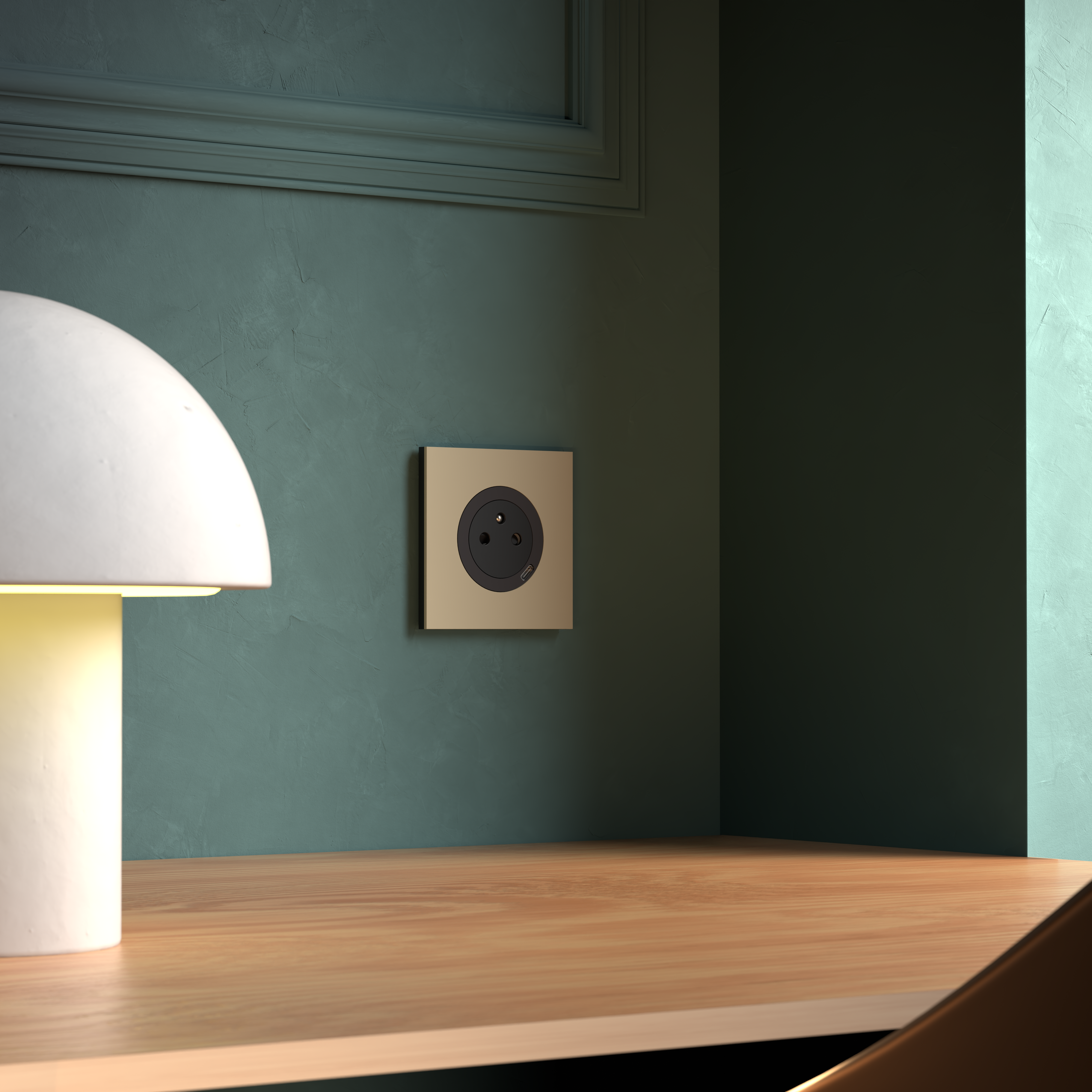 Prise de courant 2P+T + USB-C encastrable ODACE   - SCHNEIDER ELECTRIC - 10