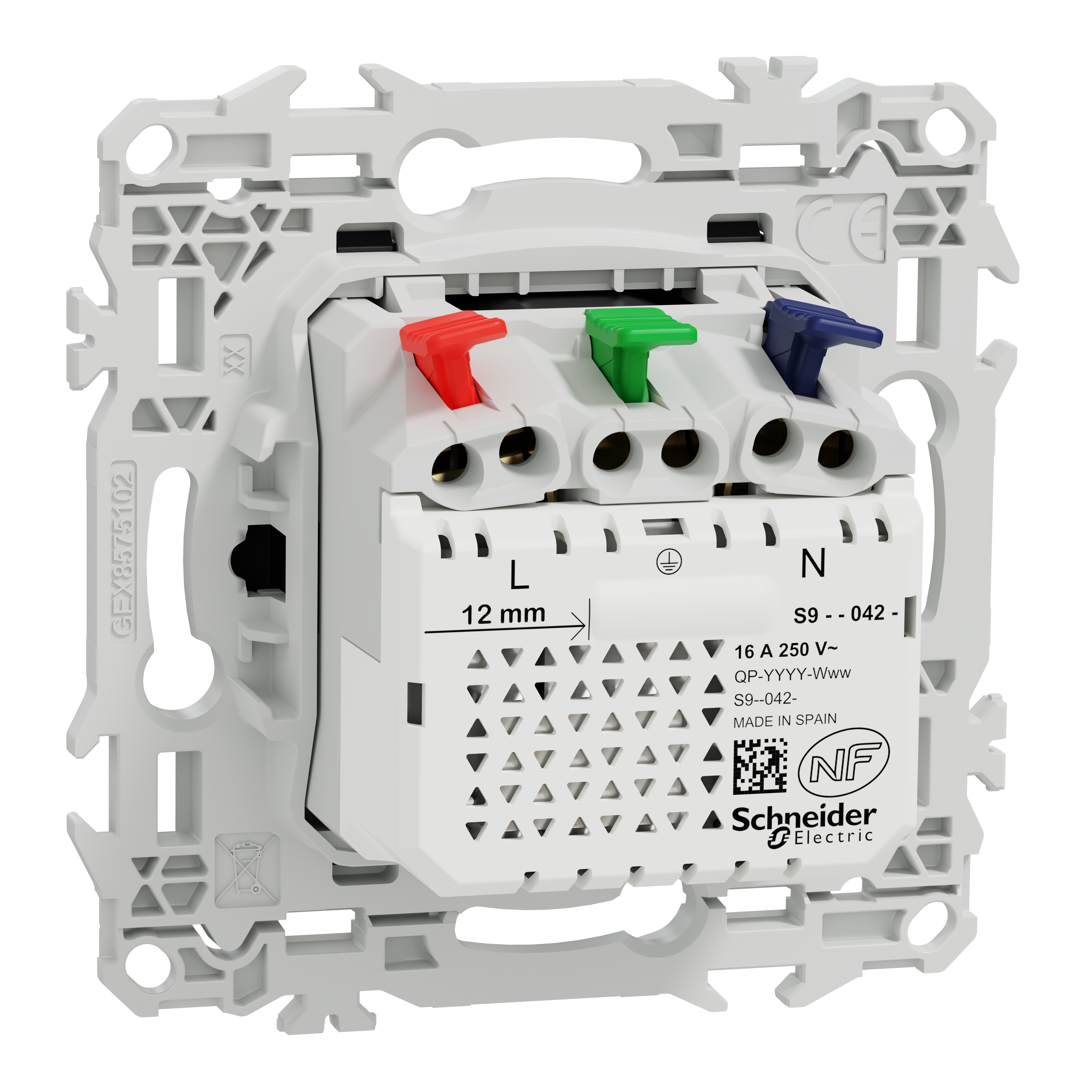 Prise de courant 2P+T + USB-C encastrable ODACE   - SCHNEIDER ELECTRIC - 4